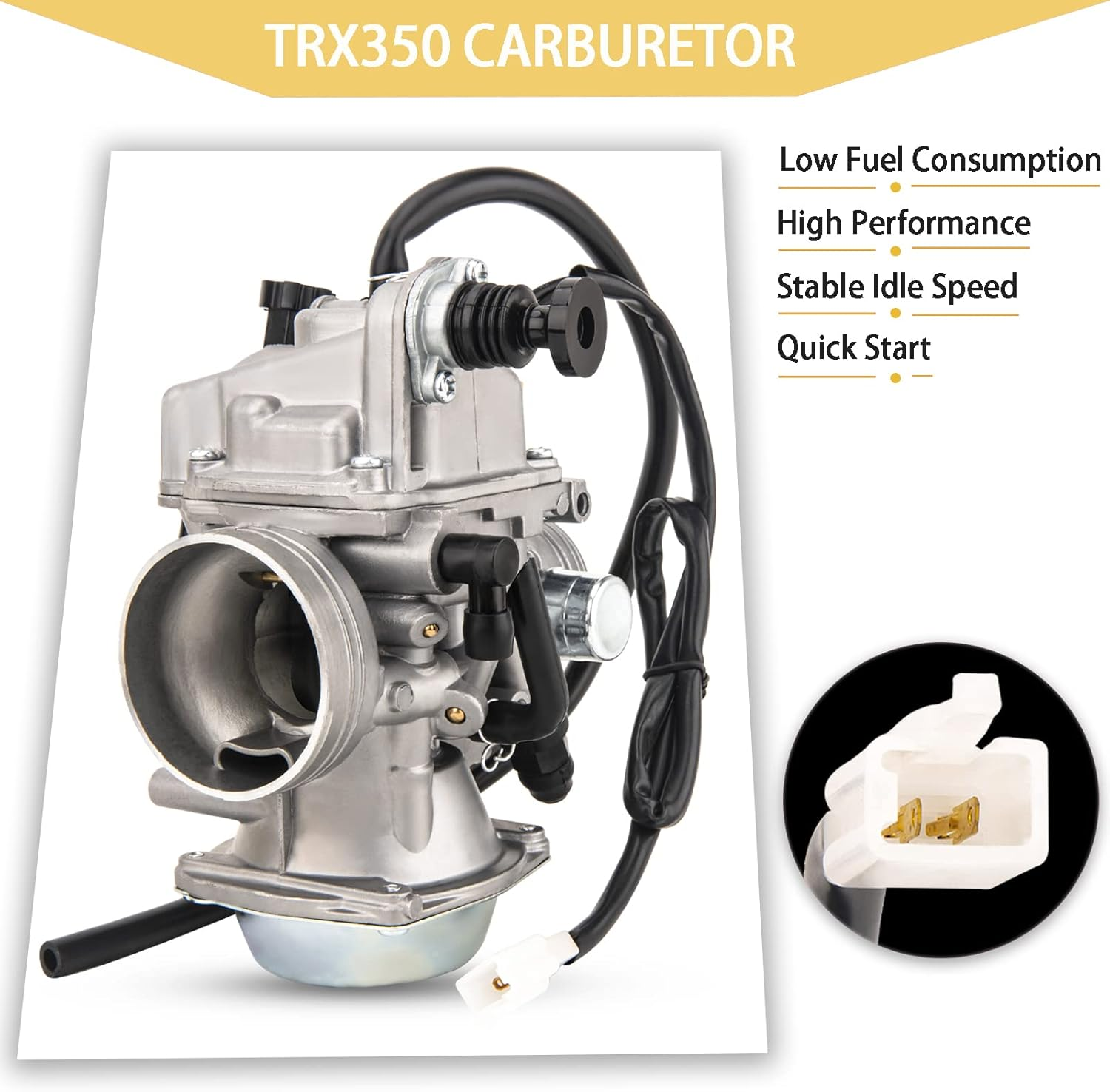 TRX350 Carburetor for Honda Rancher 350 TRX350 350ES 350FE 350FMTE 350TM 2000-2006 Carb