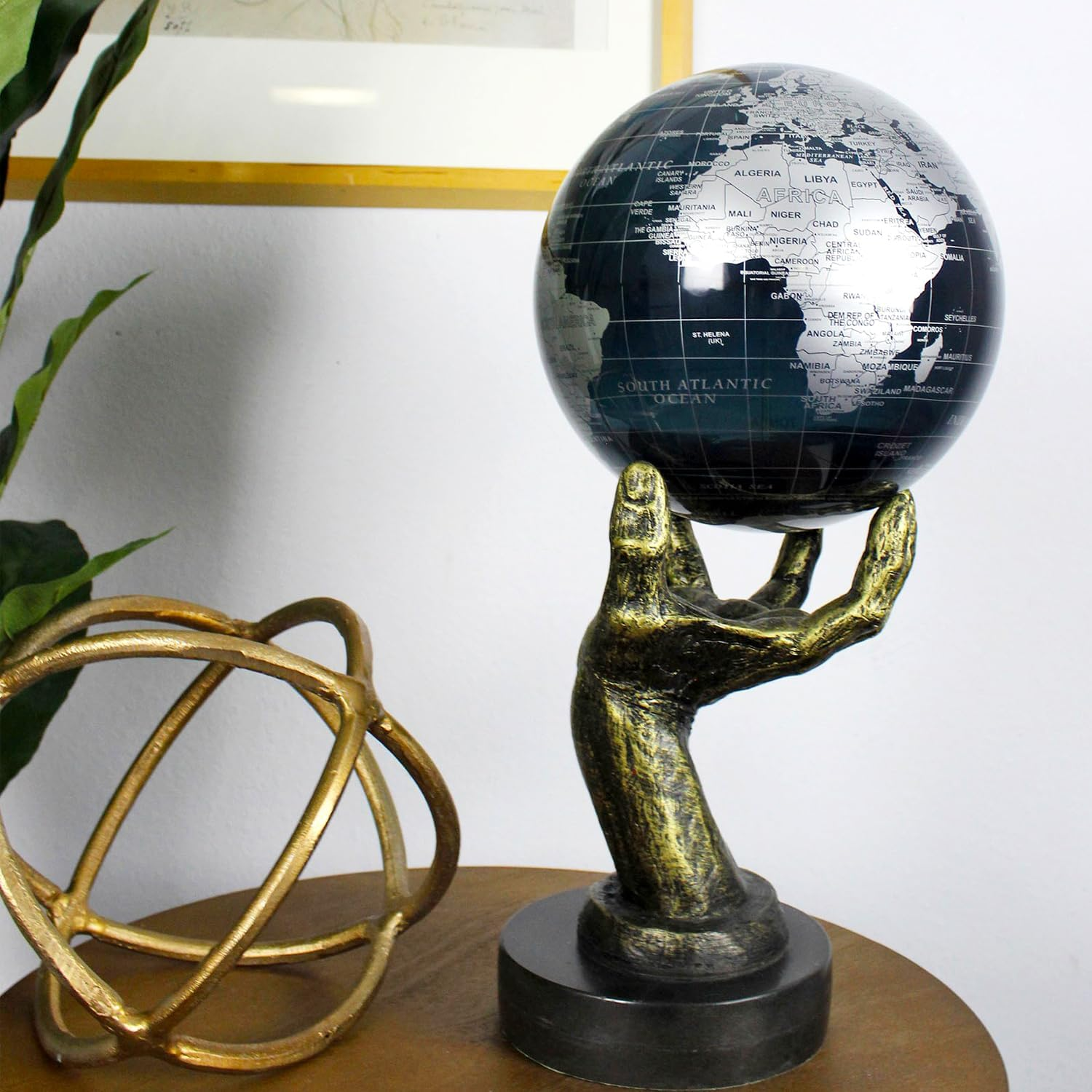 MOVA Silver and Black Metallic Globe4.5" image number 5