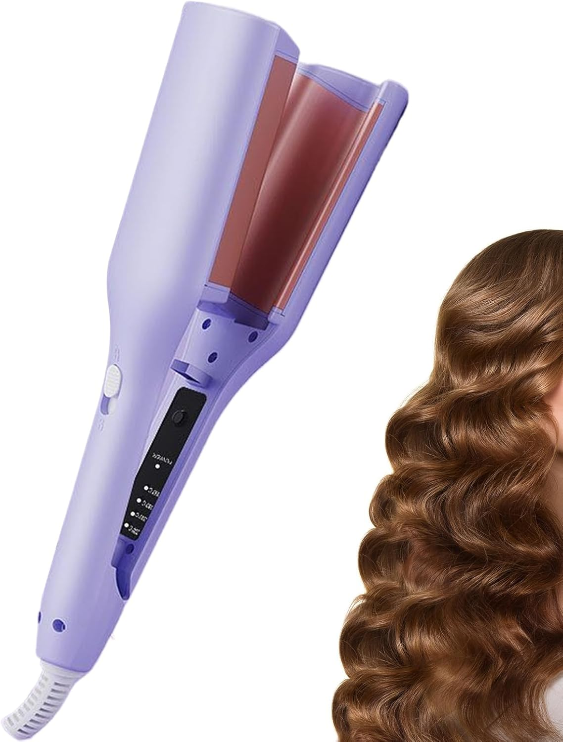 Hair Curling Iron,Negative Ion French Curling Wand | Fast Heating Hairdressing Tool for Women Girls Date Night Dance Party Salon Travel Vacation Wedding Hairstylist College Students image number 2