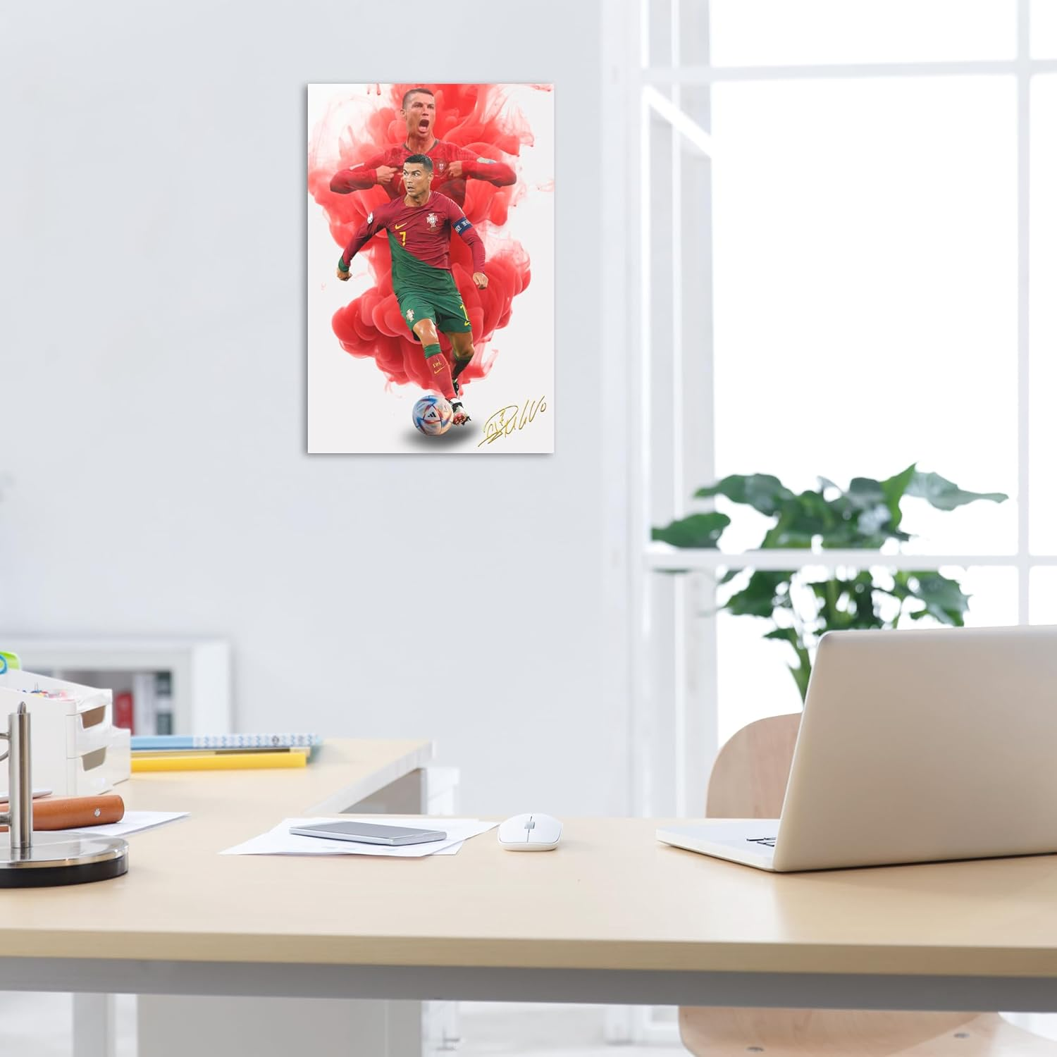 Artink Cristiano Ronaldo Poster Wall Art Canvas Print Poster Home Decor Canvas Poster Unframe: 16X24Inch(40X60Cm) - Lionel Messi image number 3