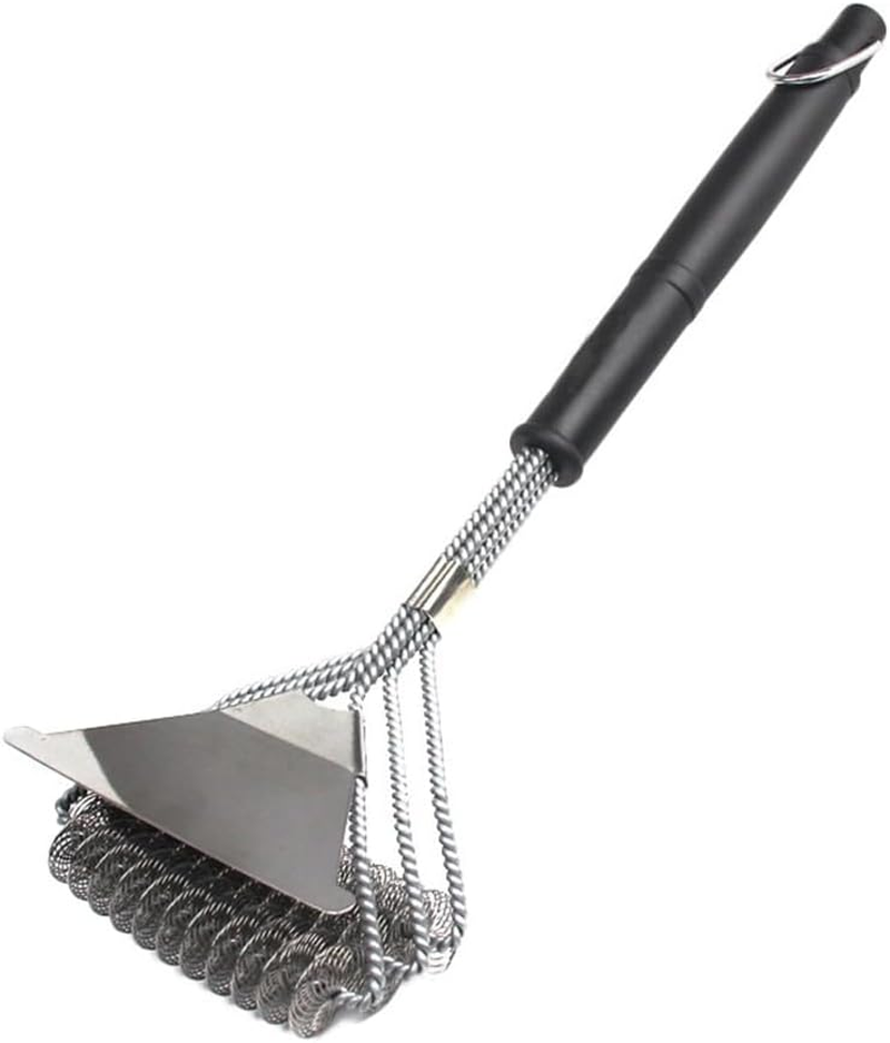 Grill Brush and Scraper Bristle Free, Grill Brush for Outdoor Grill, 3-Layer Steel Wire Bristle, 43CM Stainless Steel BBQ Brush for Grill Cleaning, Accessories Gifts for Men image number 2