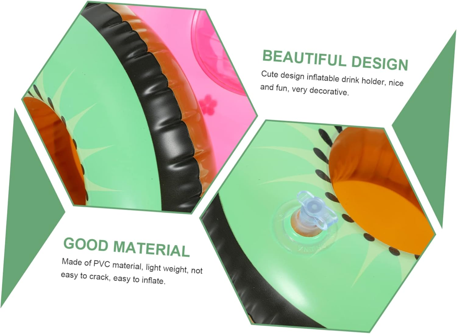 SAFIGLE 4Pcs Inflatable Drink Holder Pool Drink Float Inflatable Cup Holders for Adults Swimming Pool Party