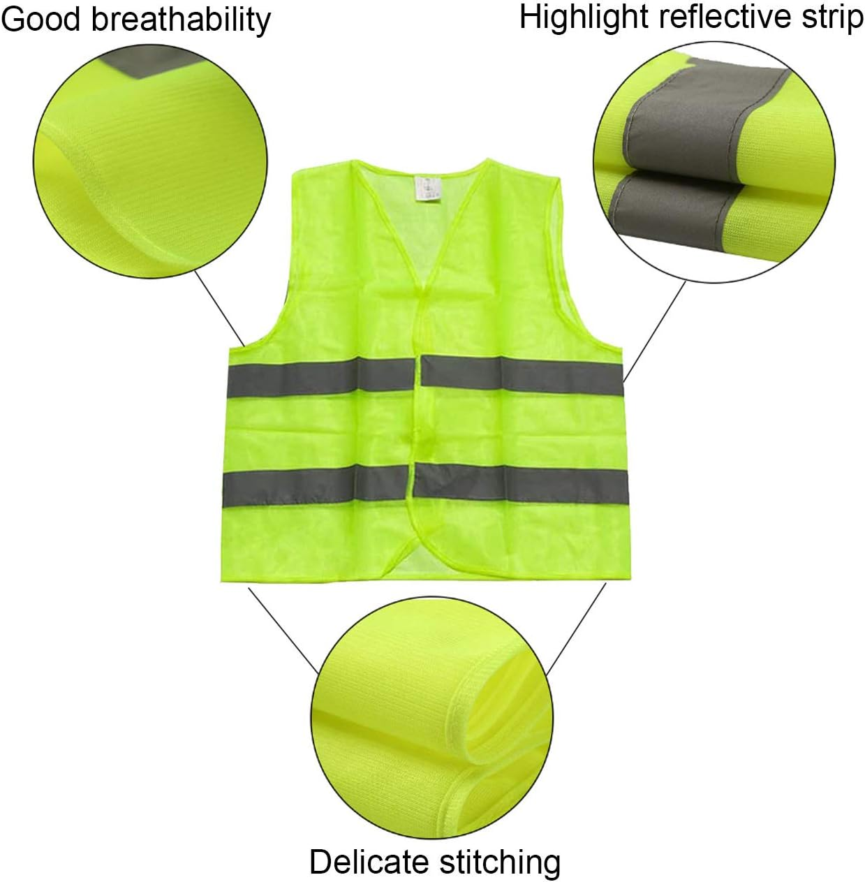 Warning Triangle Kit Foldable Safety Triangle Kit Car Emergency Roadside Kit with Warning Triangle and Reflective Safety Vest image number 6