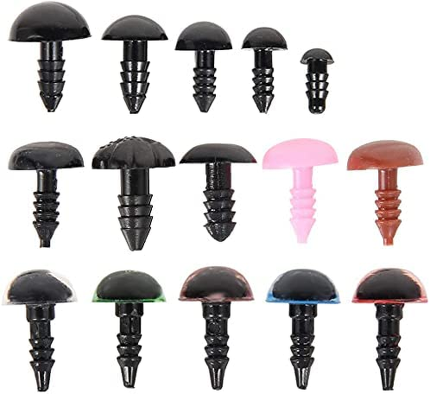 Plastic Safety Eyes and Noses with Washers 560 Pcs, Craft Doll Eyes and Teddy Bear Nose for Amigurumi, Crafts, Crochet Toy and Stuffed Animals image number 6