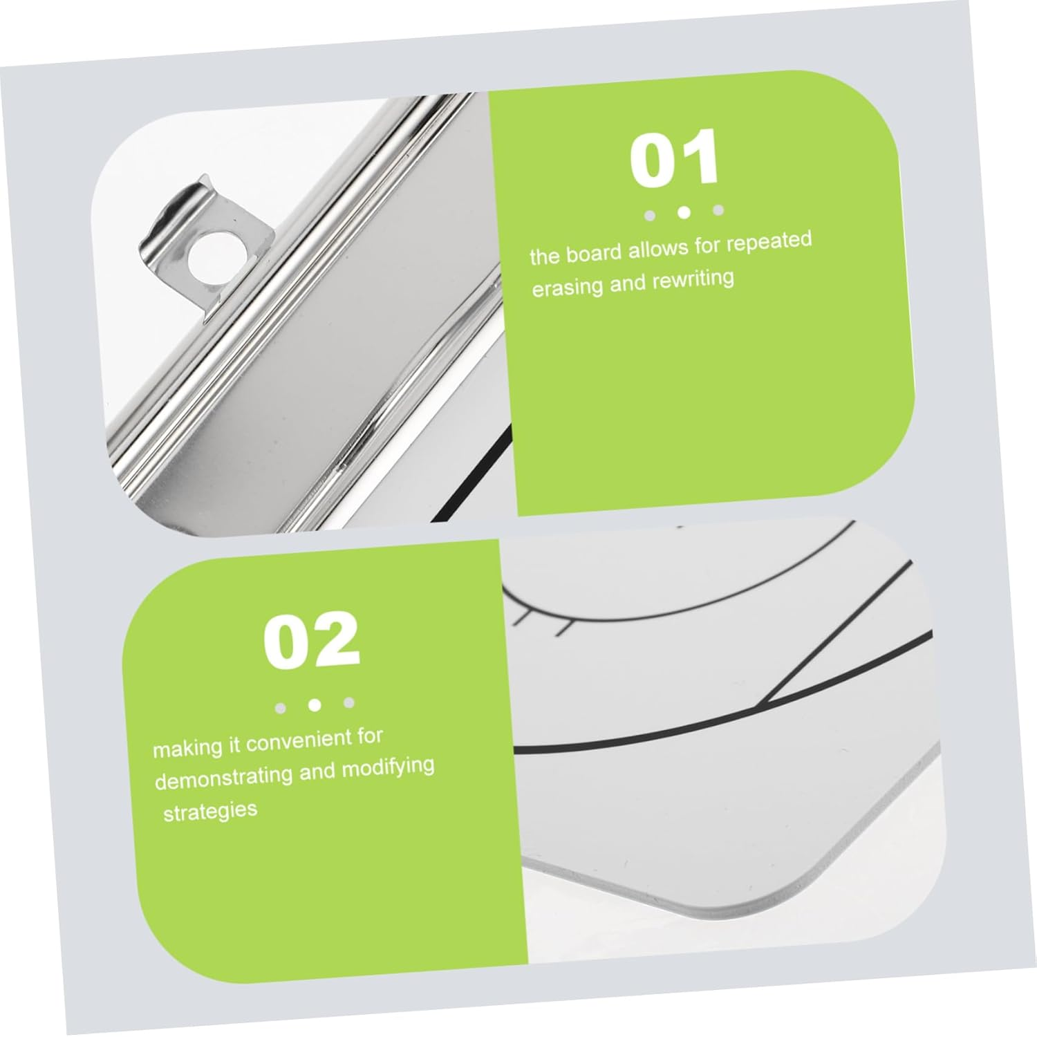 HANABASS Ice Hockey Coaching Board Dry Erase Whiteboard Coaches Clipboard Tactical Planning Board for Training and Strategy Communication in Ice Hockey Games