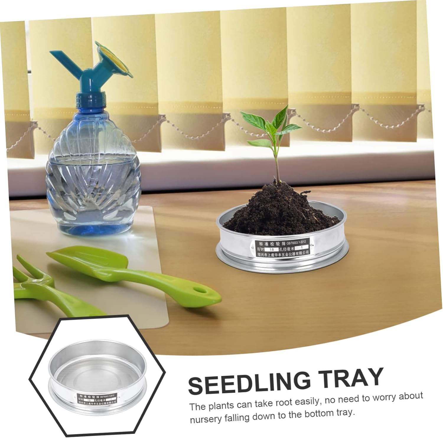 Stainless Steel Microgreens Growing Tray Set Lid, Stackable Nursery Growing Tray for Soilless Germination and Indoor Gardening Supplies image number 4