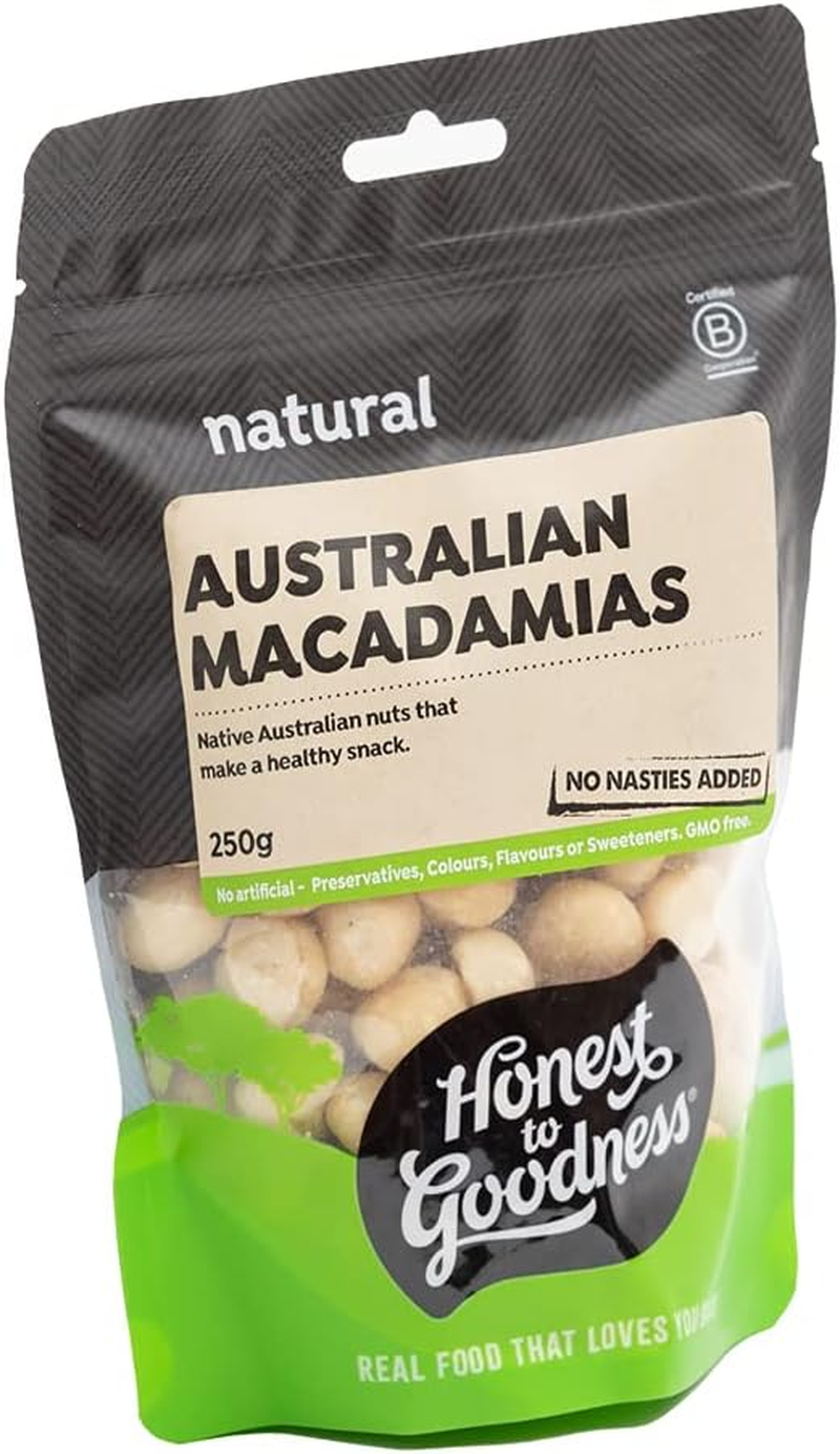 Honest to Goodness Australian Macadamias Raw, 250 Grams: Deliciously Creamy and Fabulously Heart Healthy!! Perfect for Snacking or Adding to Any Dish. image number 5