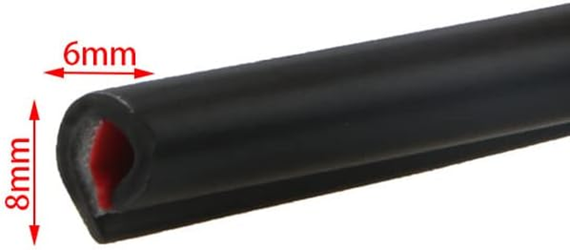 5M Car Door Edge Protector Strip Anti-Scratch Protection Rubber Trim Seal - Ultimate Vehicle Protection - Black image number 4