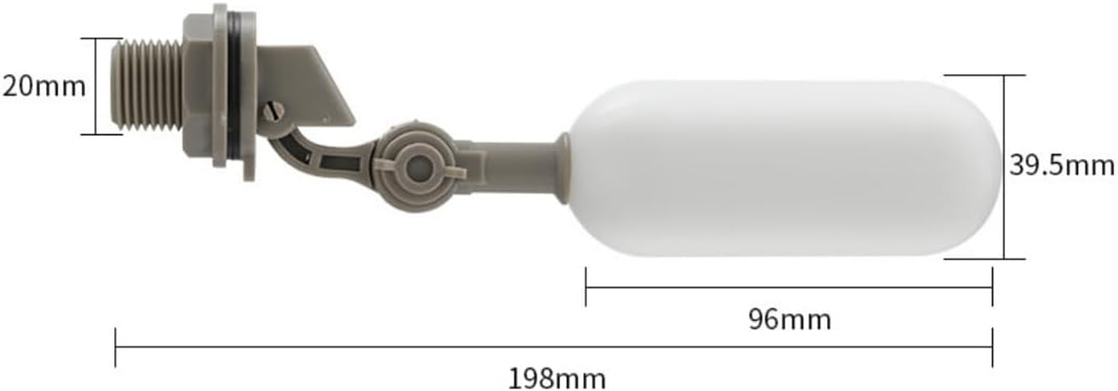 Float Valve Set with Adjustable Arm, 1/2-Inch Water Supply, 3-Piece, for Livestock Water Tanks image number 1