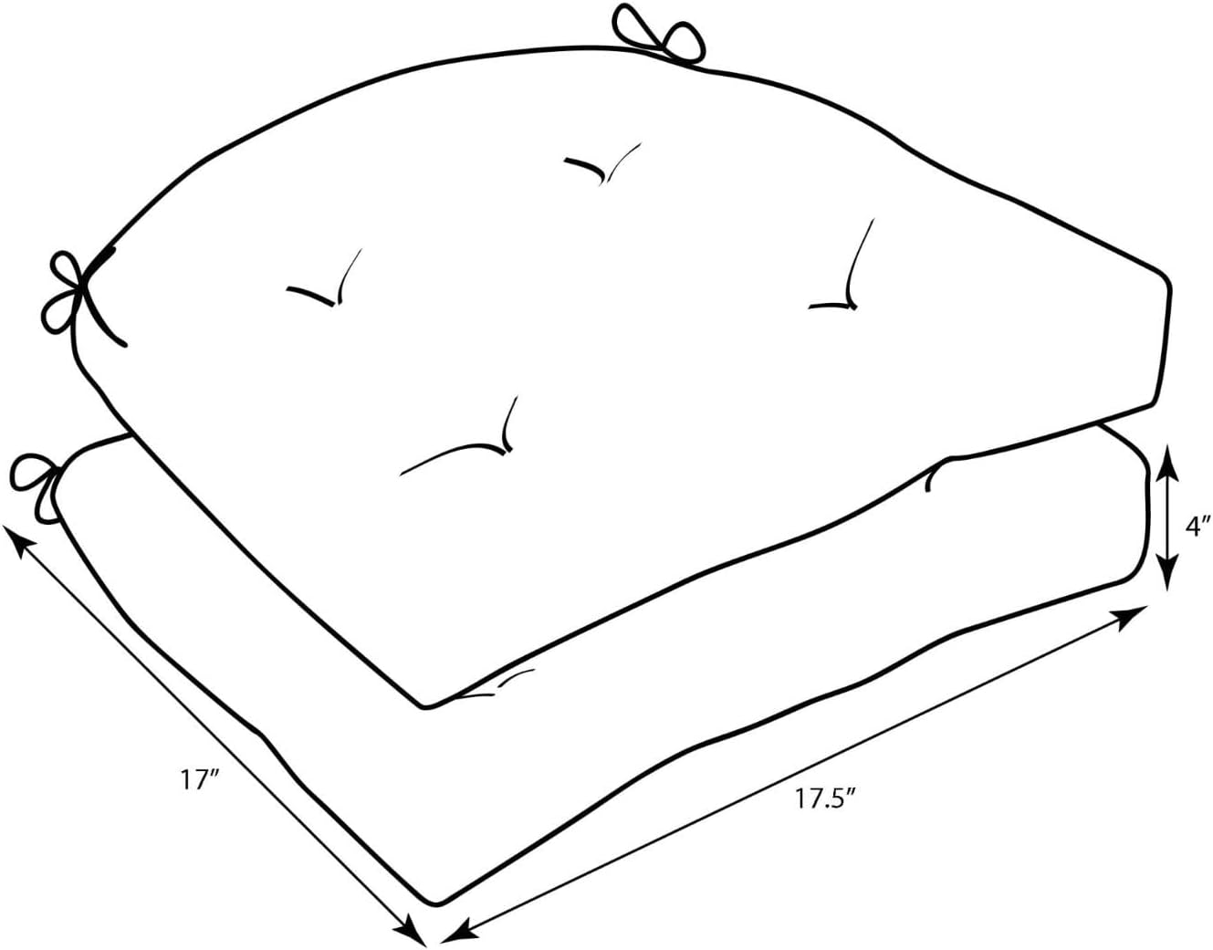 Pillow Perfect Outdoor/Indoor Lemon Tree Large Chair Pads, 17&rdquo; X 17.5&rdquo;, Yellow, 2 Count image number 5