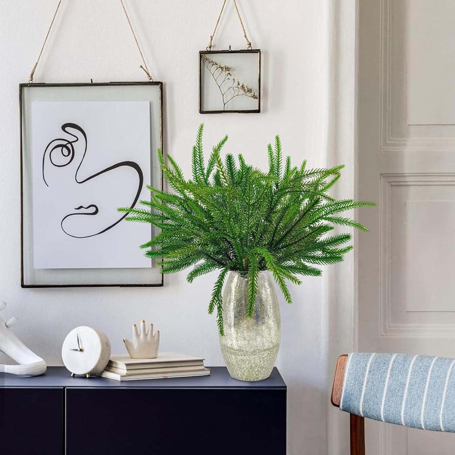 Pine Branches - Christmas Artificial Pine Branches,Artificial Pine Tree Branches for Fireplace, Wall, Table, Corner image number 4