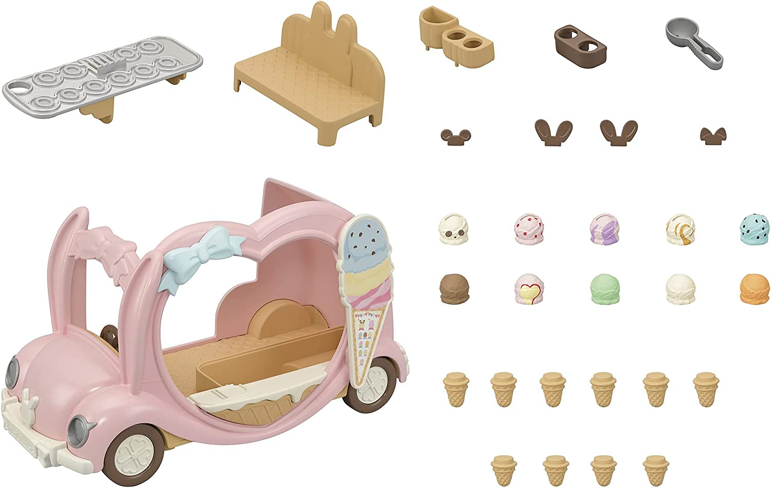 Sylvanian Families Ice Cream Van Playset &ndash; Collectible Figures & Accessories for Kids Role Play, Ages 3+ image number 6