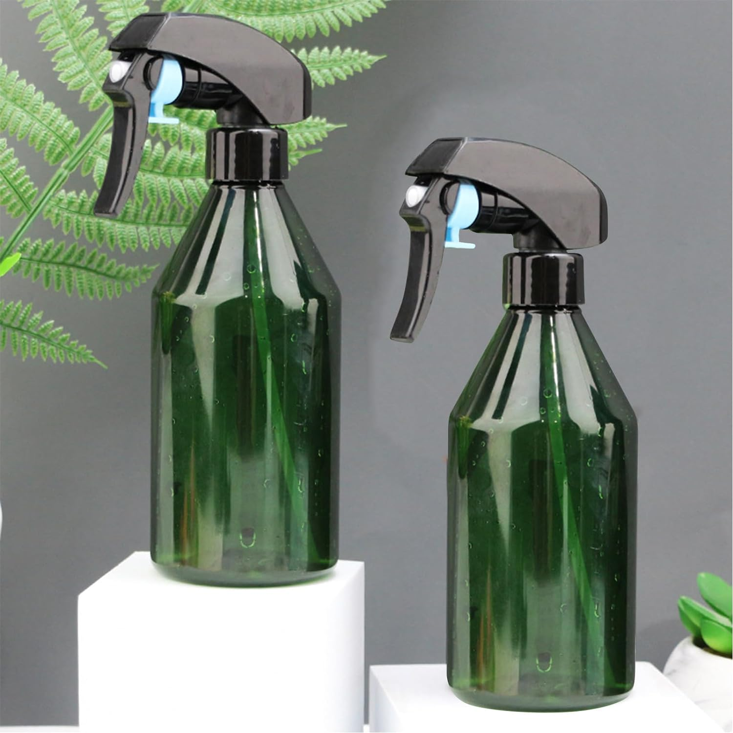 2Pcs Plant Spray Bottle,Fine Mist Spray Bottle for Cleaning Solution Gardening (Green)