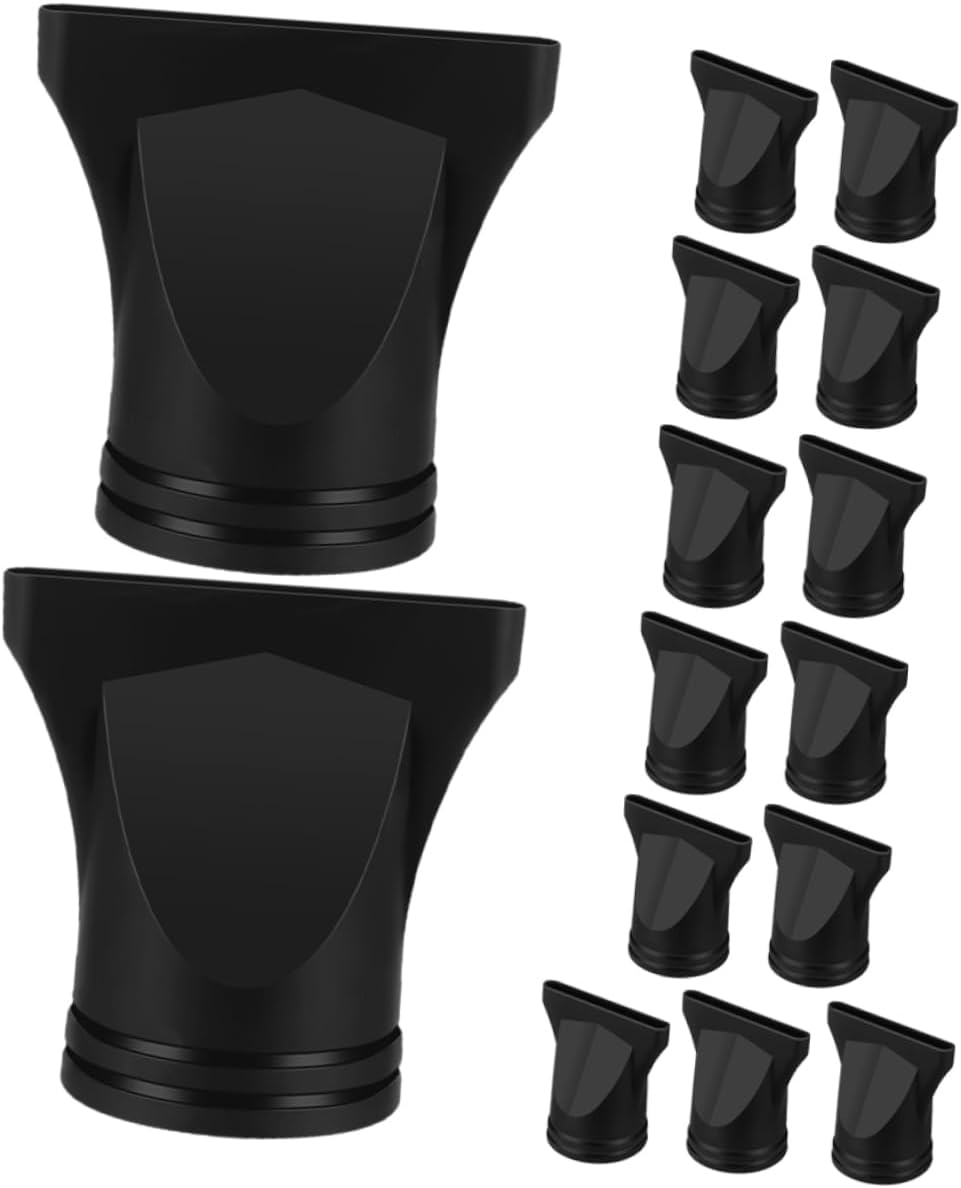 15Pcs Hair Dryer Accessories Blowing Nozzle Diffuser Blow Dryer Hair Styling Tools Hair Difuser Attachment Blower Accessories Hair Dryer Nozzle for Hairstyling Abs Black image number 1