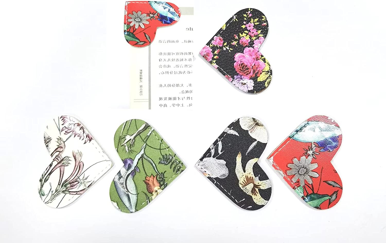 Handmade Leather Heart Bookmark - Cute Reading Accessory (5 Colors)