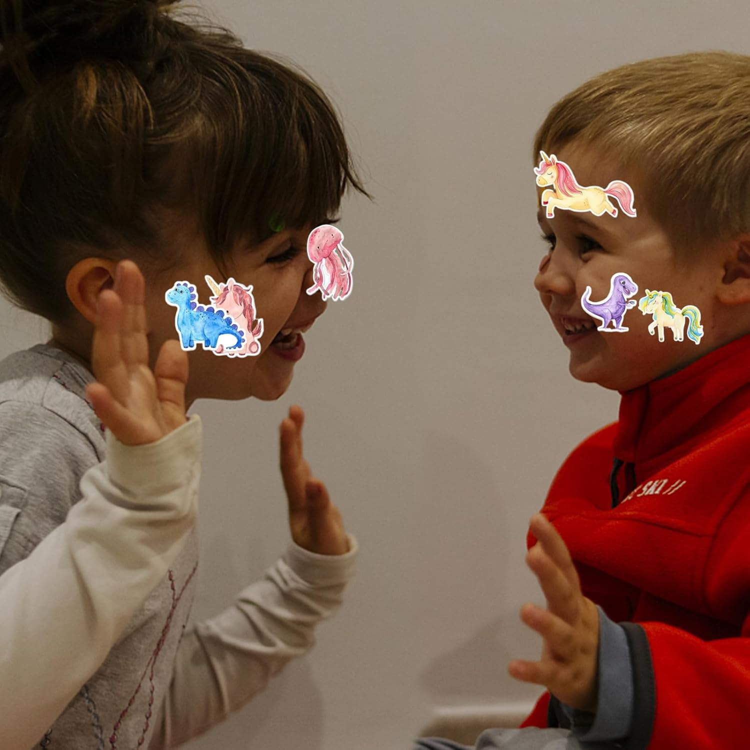 1500Pcs(3 Rolls 2.5Cm/1Inch) Reward Stickers Animal Stickers Unicorn Dinosaur Ocean Animal Stickers Cartoon Teacher Reward Stickers for Kids Party Decoration Children Classroom Nursery School Supplies