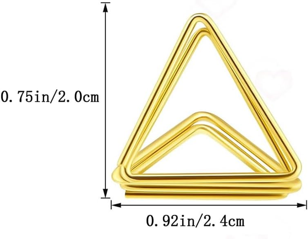 DACUAN Table Card Holders, 40PCS Strong Mini Place Card Holders, Triangle Card Stand Clip Table Number Holders, Golden Photo Holder for Wedding Party Anniversary Party Office image number 1