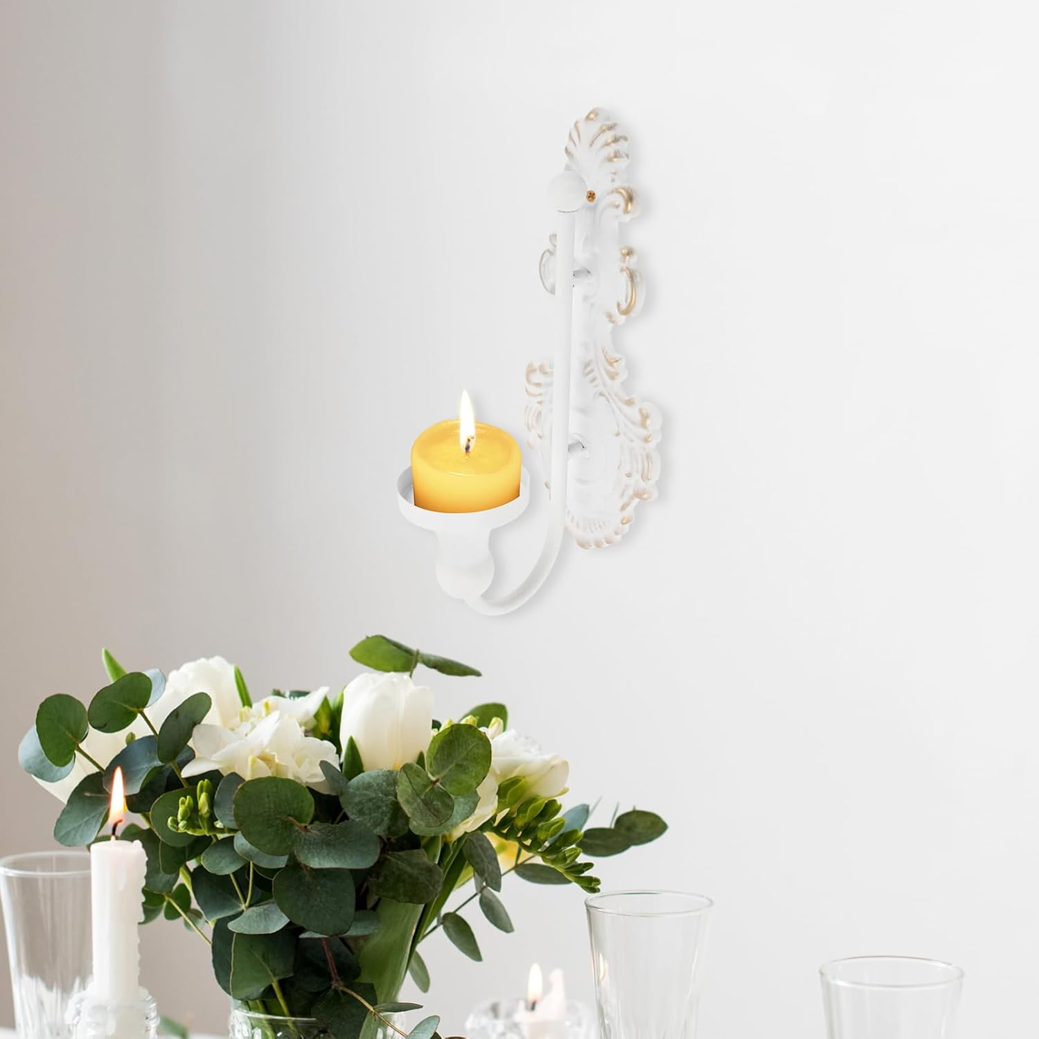 HANABASS Candle Cup European Design Metal Wall Sconce Home Decor for Candlelight image number 2