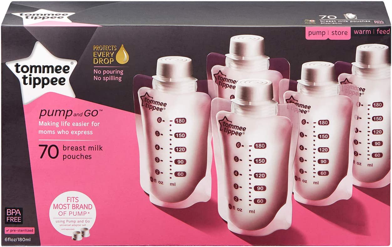 Tommee Tippee Breast Milk Pouches (70 Count) Compatible with All Leading Breast Pumps and Bottle Nipples, Bpa-Free image number 5