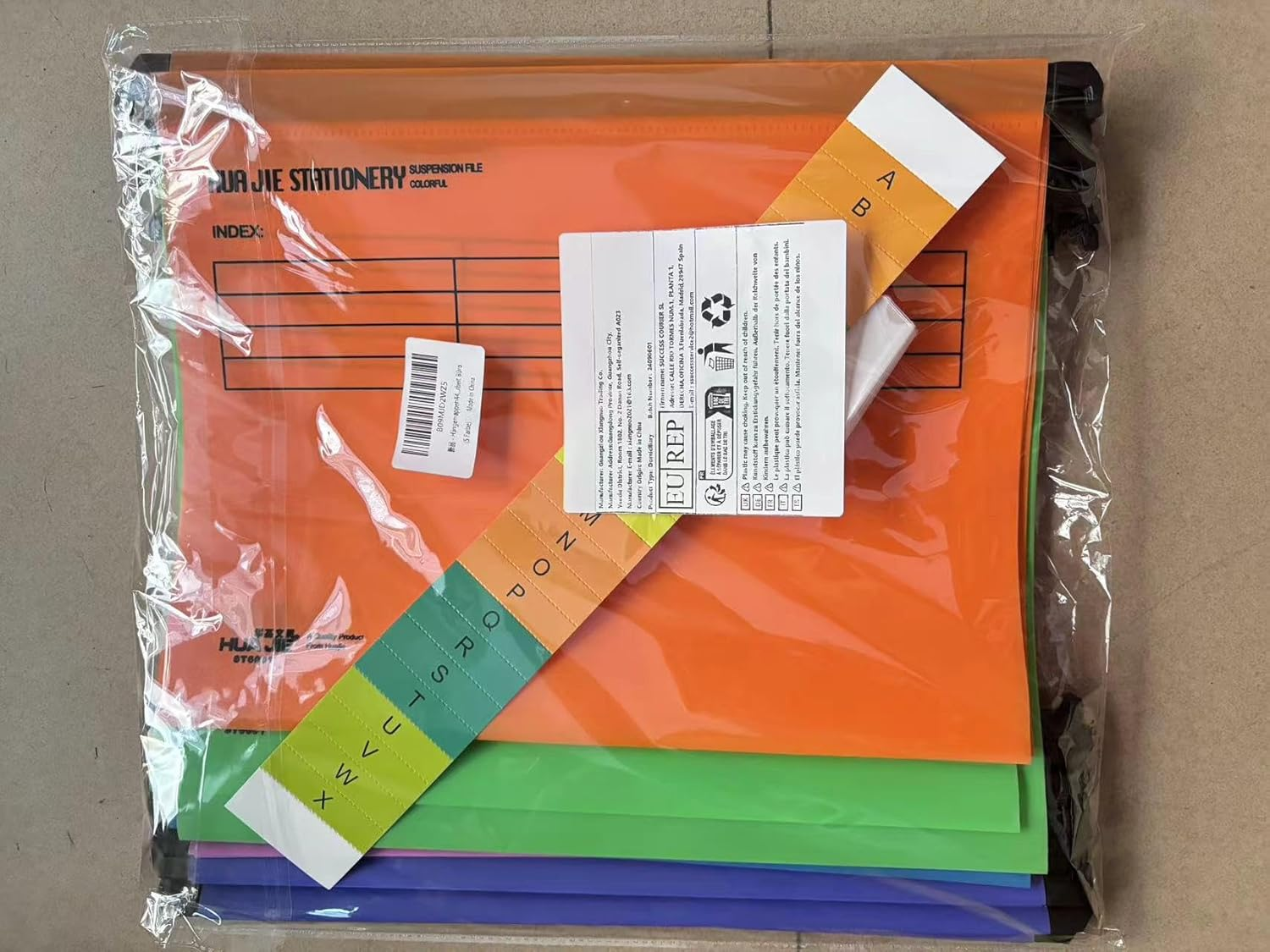 20PCS A4 Suspension Files, Polypropylene Filing Cabinet Suspension Files with Tabs and Card Inserts for Office Organization Home Work - Orange image number 7