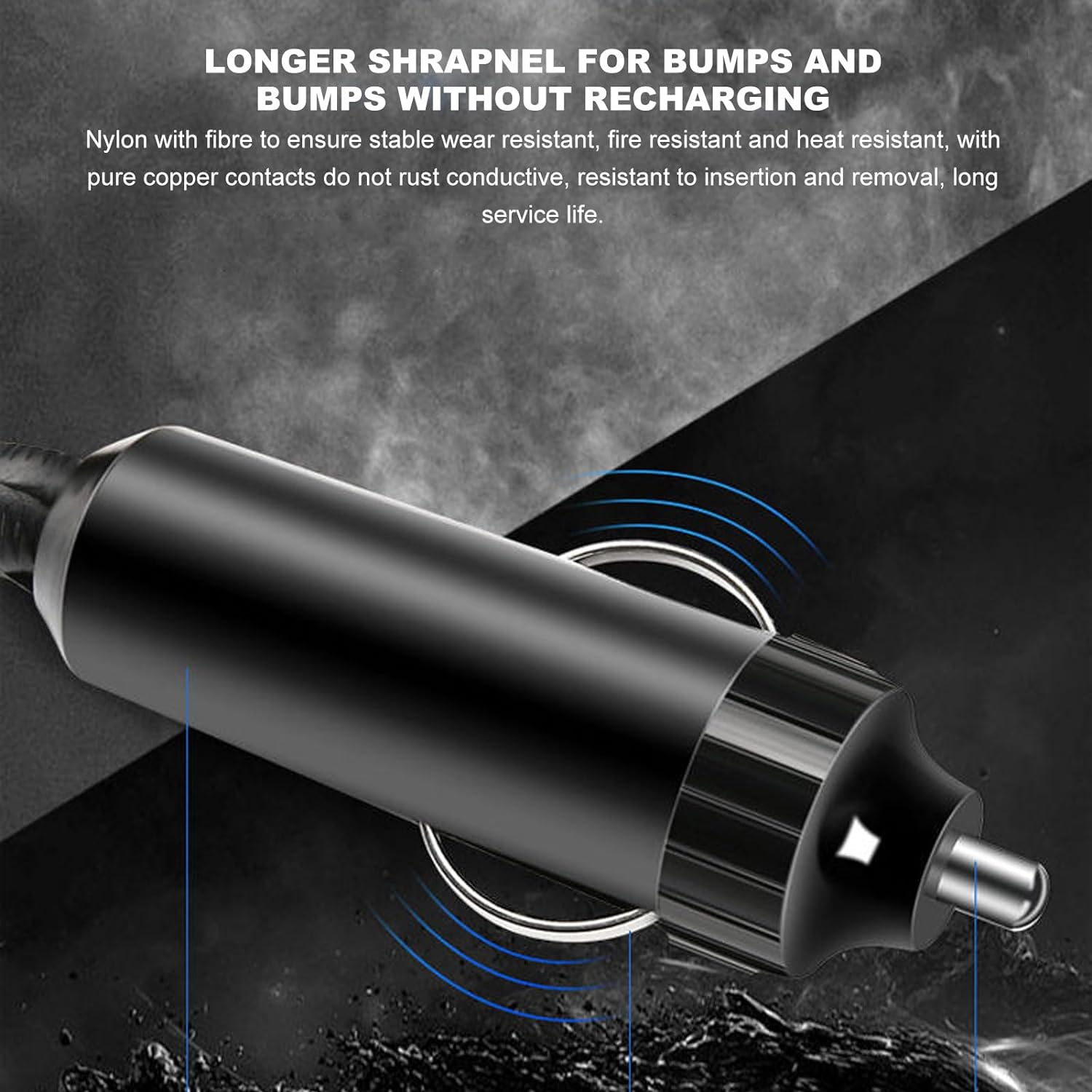 150W Car Power Inverter, DC 12V to AC Converter, QC3.0 Fast Charging Port and 1 AC Socket for Laptop Mobile Phones Converter image number 3