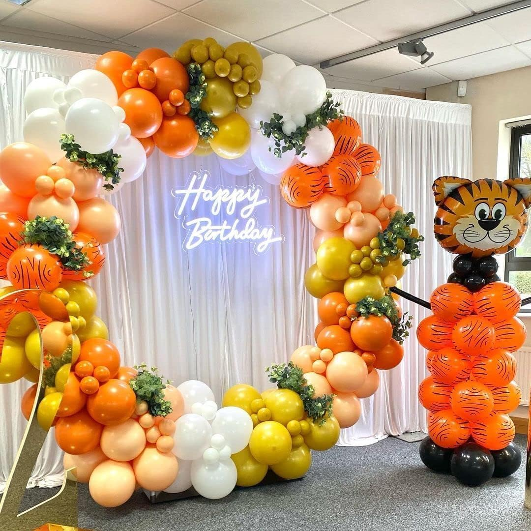 12 Inch Green Balloons Latex Party Balloons,Pack of 100 Complimentary :1 Pump and 33 Feet of Ribbon (Orange) image number 5