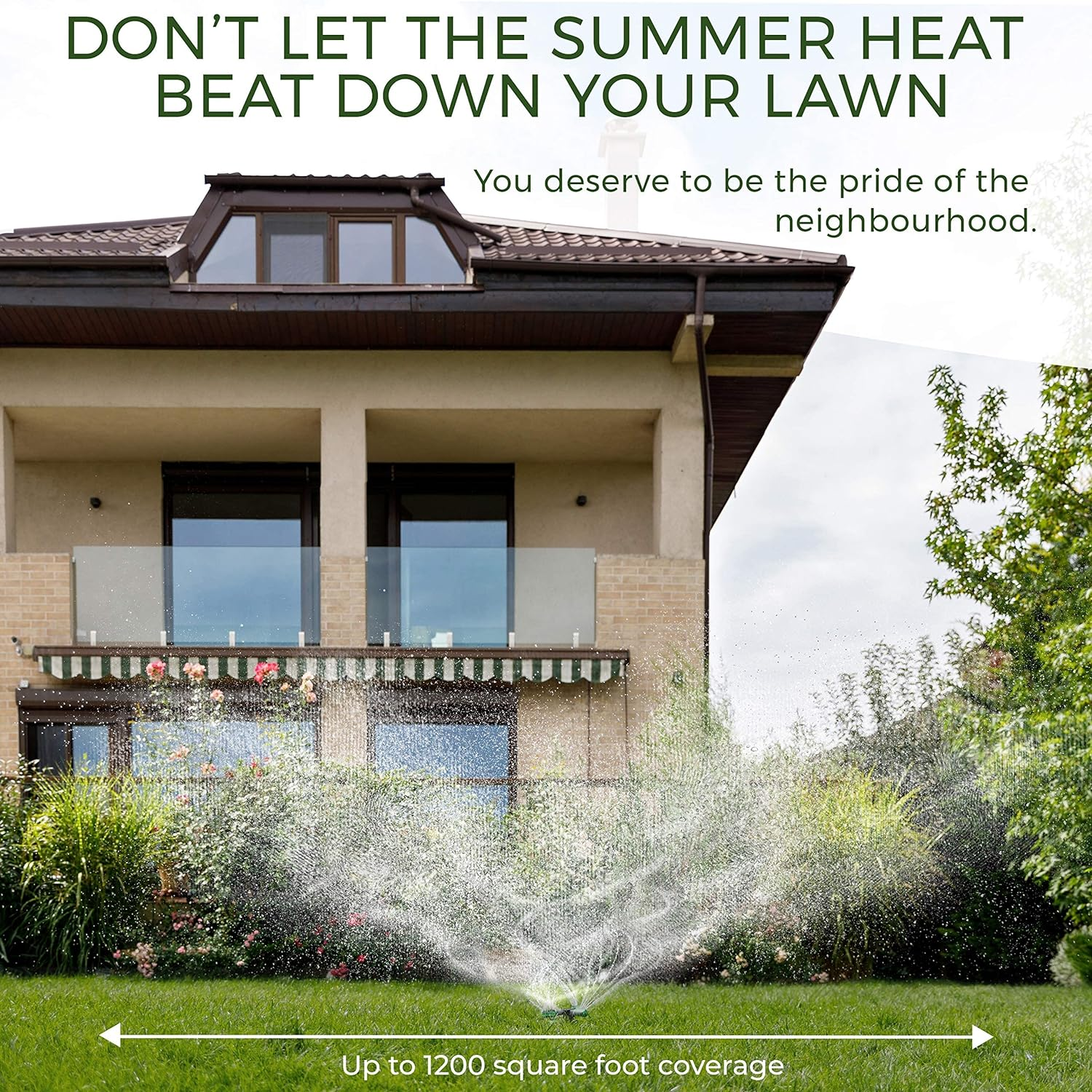 Garden Sprinkler 360 Rotating Adjustable Water Spray Range Suitable for Large Areas of Lawn Automatic Lawn Sprinkler 3 Arm Rotating Sprinkler System Sprinklers Lawn/Garden/Yard Area Sprinkler That Eas image number 2