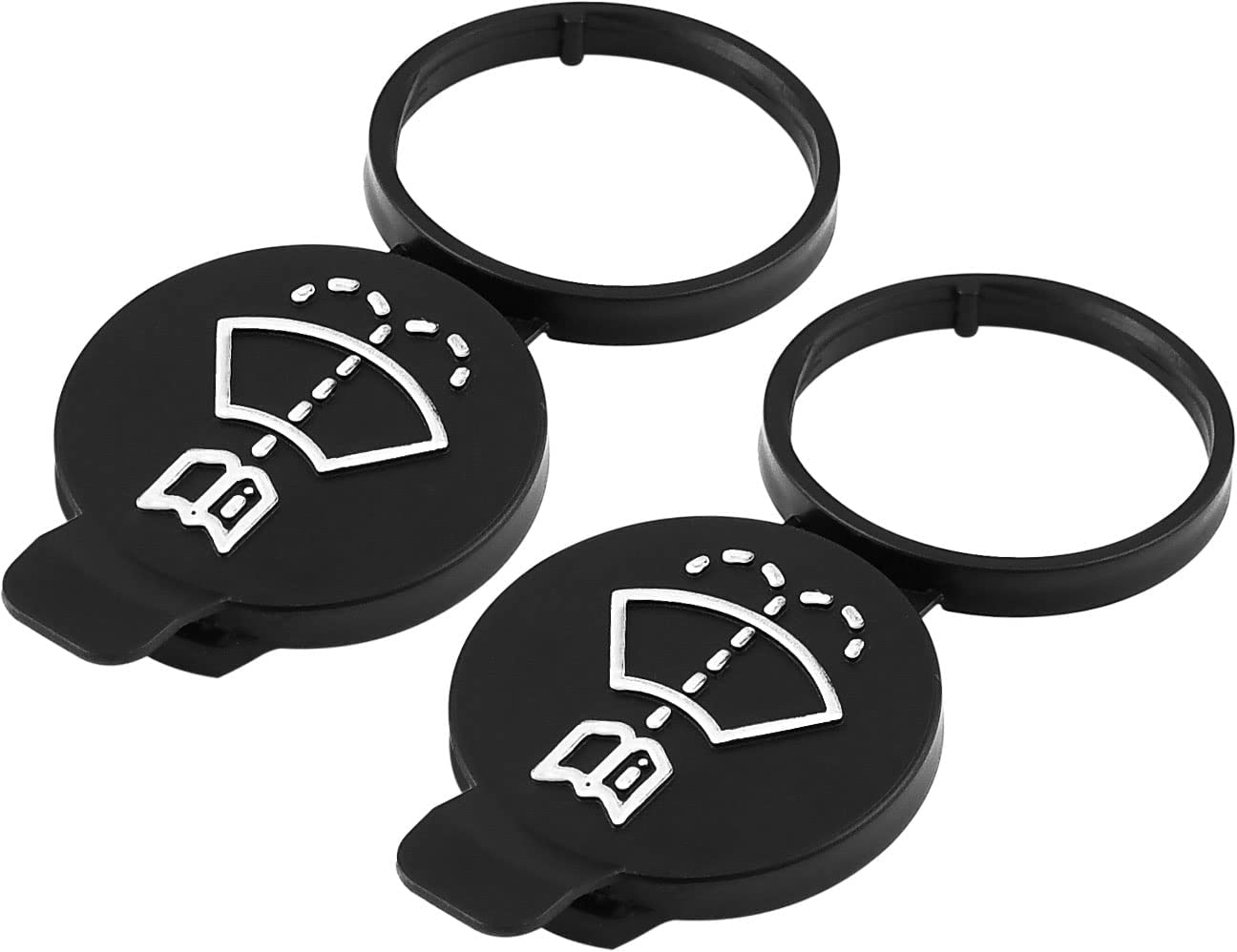 Windshield Wiper Washer Fluid Reservoir Tank Bottle Cap Compatible with Buick Cadillac Chevrolet GMC Washer Reservoir Cap 13227300 Pair image number 3