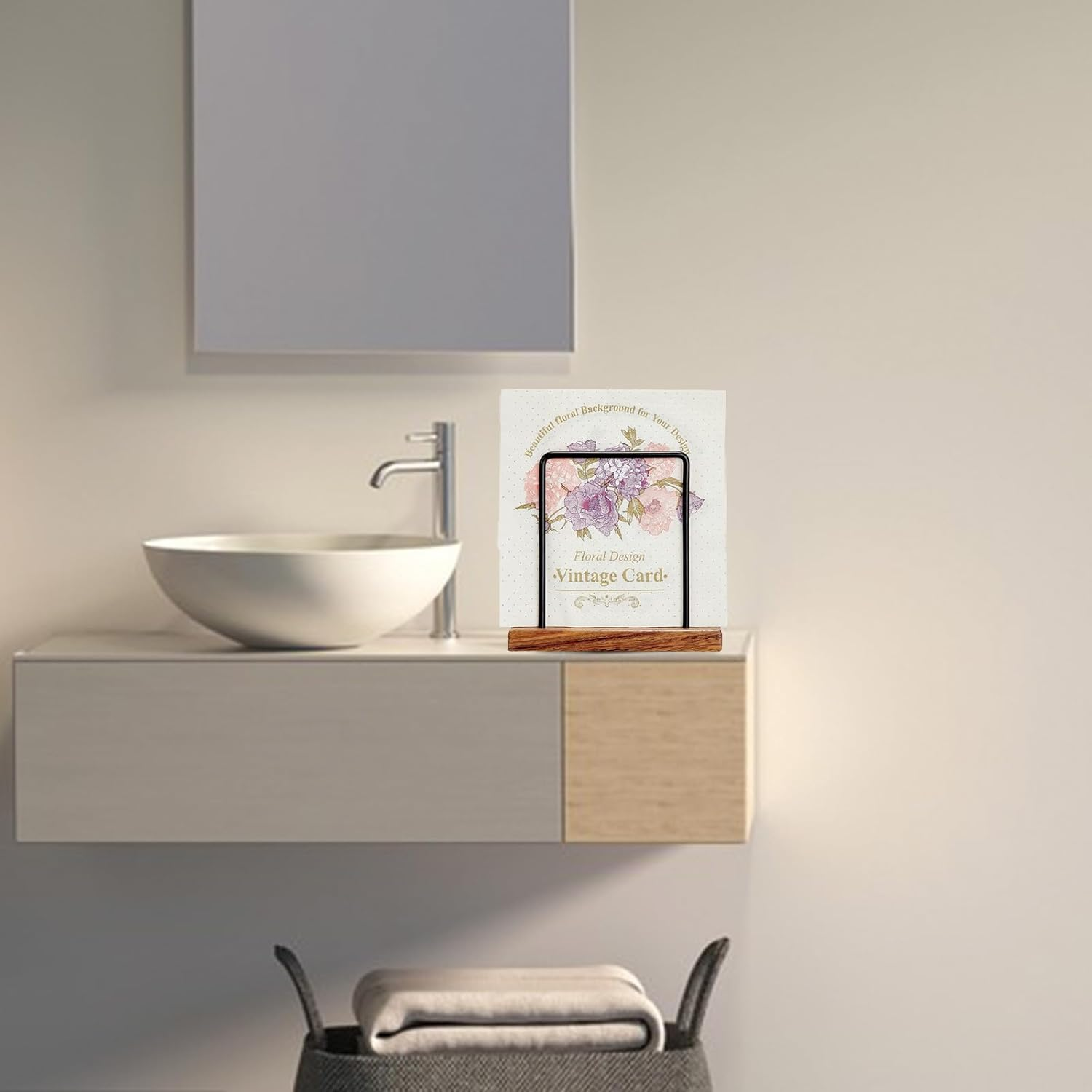 Napkin Holder, Metal and Wooden, Modern Style, Black image number 3