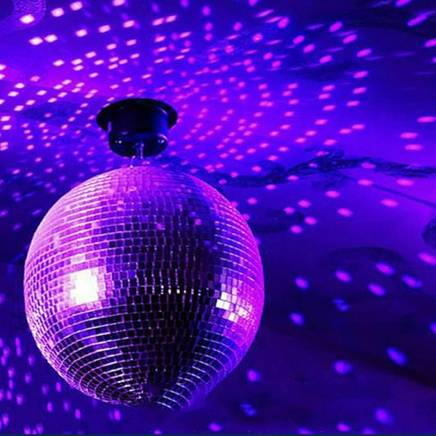 Disco Mirror Ball DJ Light Silver Dance Party Stage Lighting (12 Inch (Diameter 30Cm)) image number 2