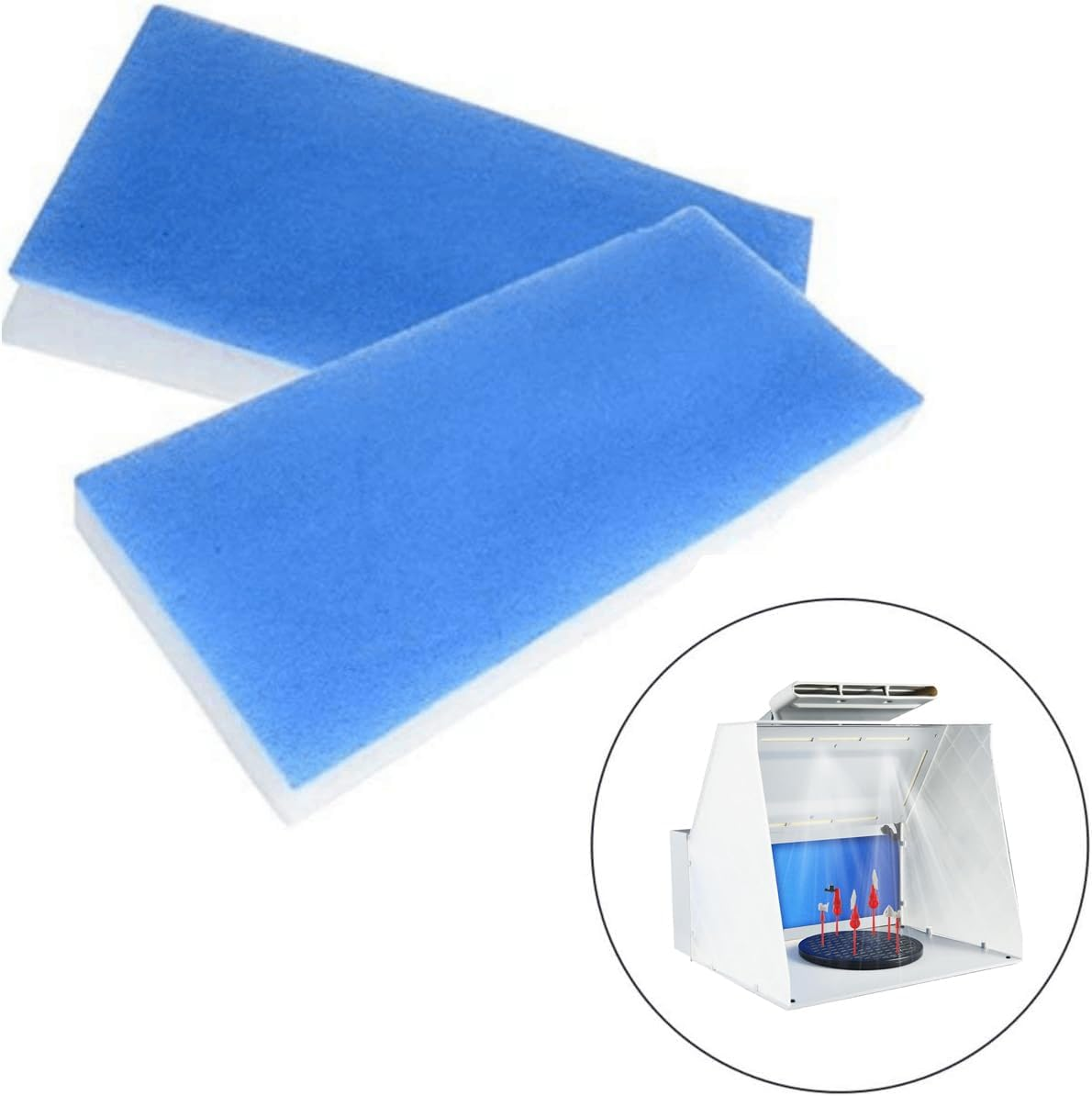 3 PCS Two- Layers Spray Booth Filter Fiberglass Booth Replace Filter Fit for Spray Booth image number 1