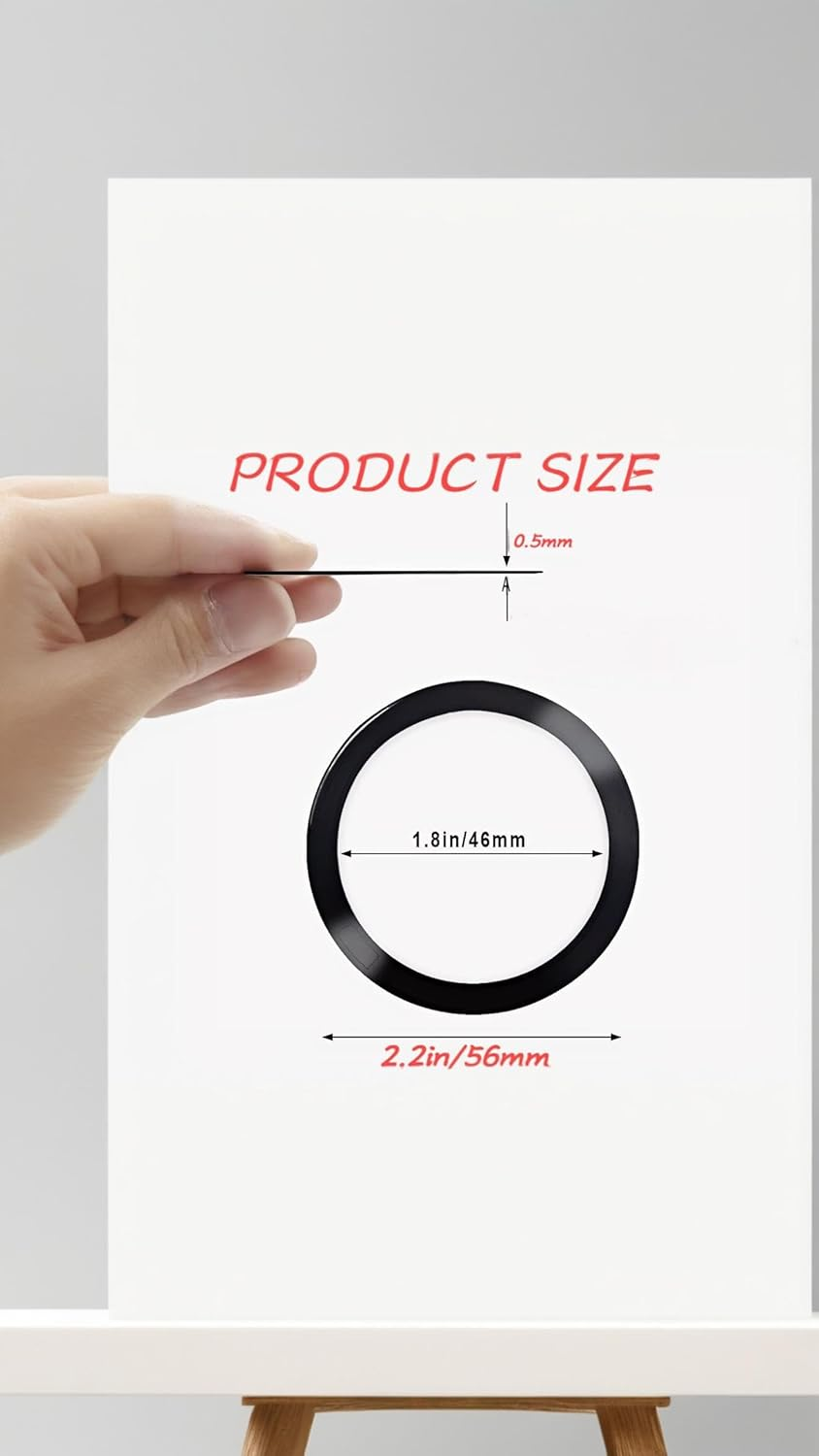 Honwor Universal Metal Rings for Wireless Charger - 16-Piece Magnetic Car Charger Kit - Secure, Fast Charging, Compatible with Iphone, Black image number 4