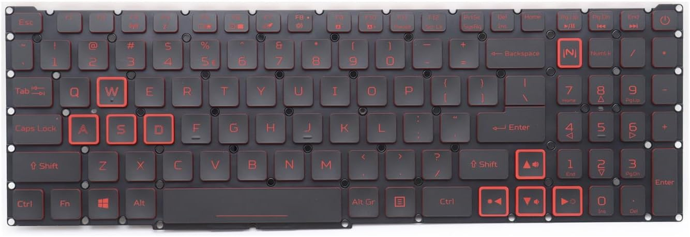 New Replacement Keyboard for Acer Nitro 5 AN515-56 AN515-56-78ZV AN515-57 AN515-58 AN517-53 AN517-54 AN517-54-77KG AN515-46 AN517-41 Predator Helios 300 PH315-54 Keyboard RED Backlit US