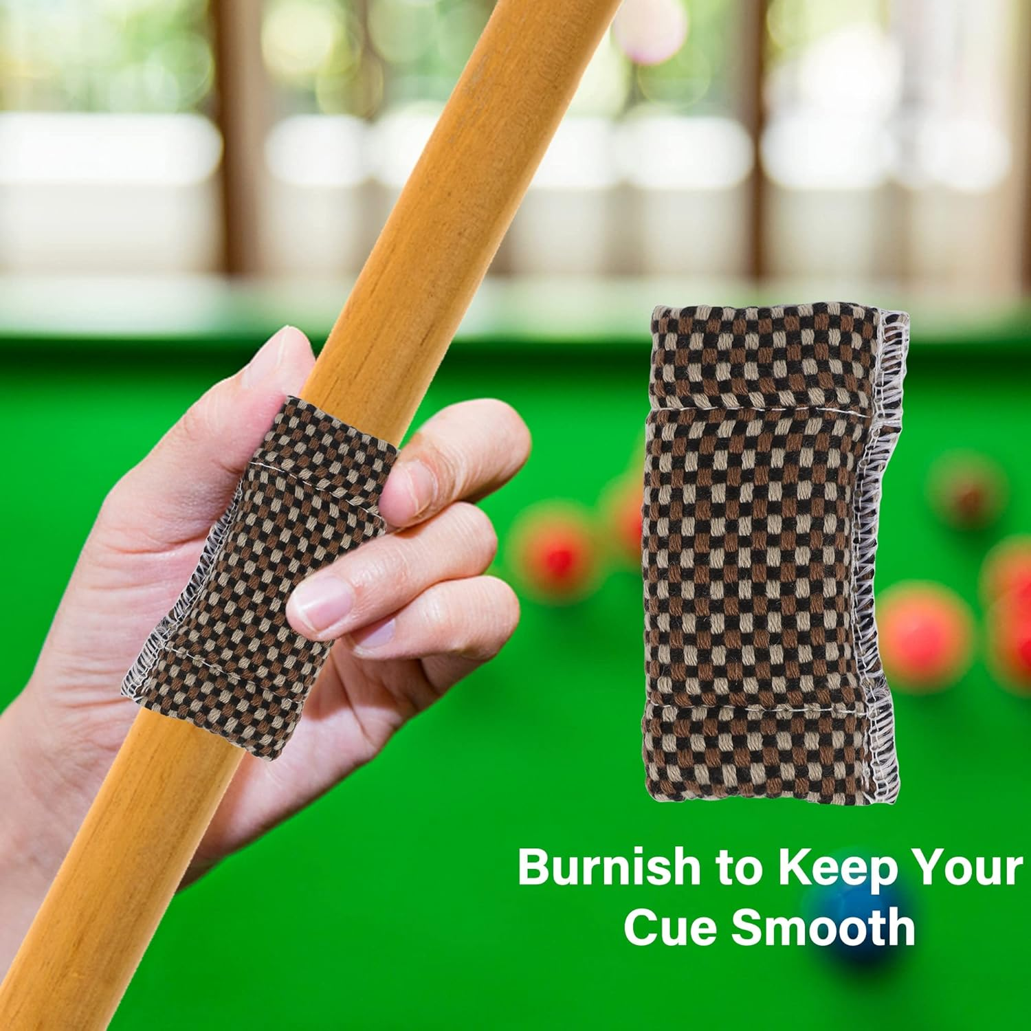 Set of 4 Pool Table Brush, Pool Table Accessories Billiards Table Brush Rail Brush, Cue Shaft Cleaner Cloth and Billiard Cue Chalk, Billiards Pool Table Cleaning Tools