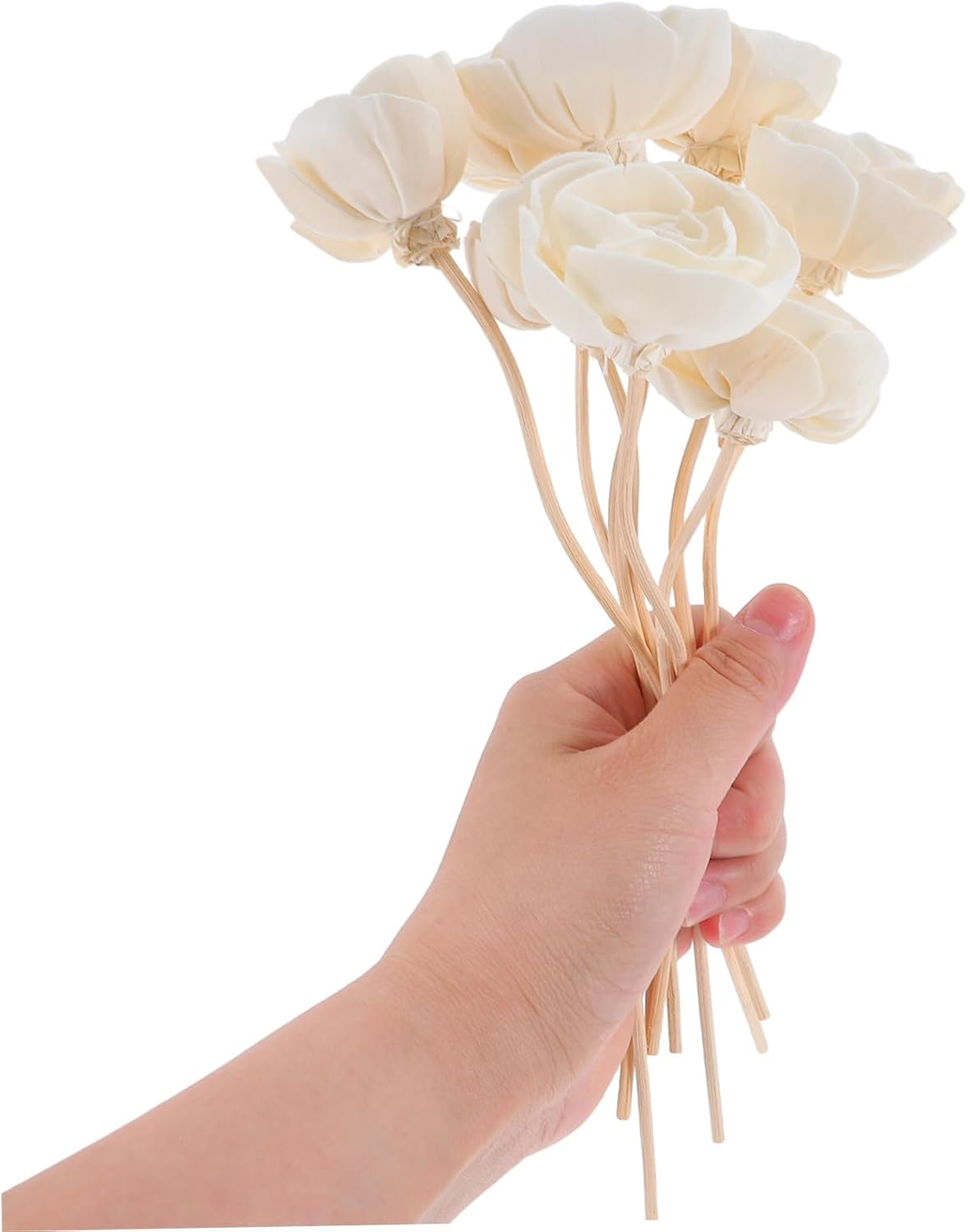 8Pcs Rattan Reed Diffuser Sticks with Dried Flower Fragrance Sticks Natural Aromatherapy Accessories for Home Scenting and Room Freshening image number 6