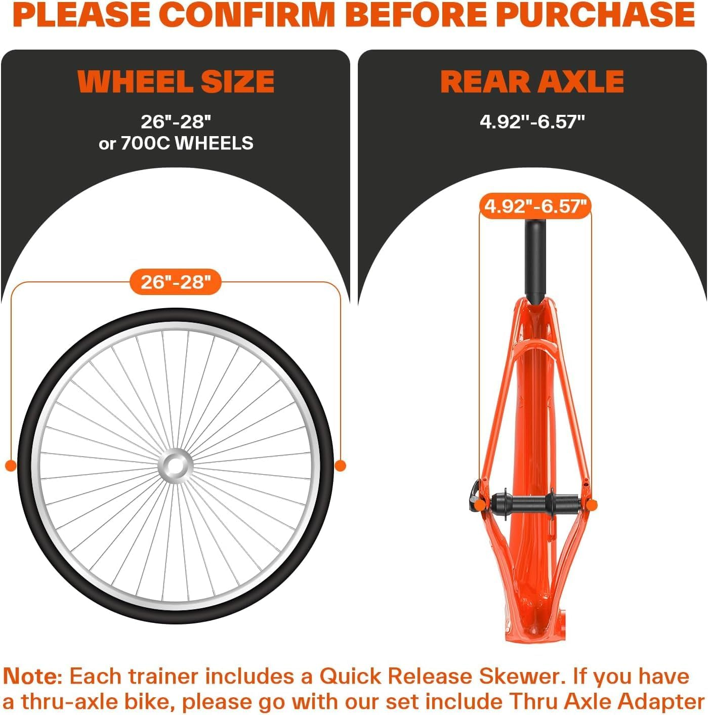 Sportneer Bike Trainer: Magnetic Stationary Bicycle Trainers for 26-28" & 700C Wheels - Adjustable 6 Level Bike Trainer Stand for Indoor Riding with Quick Release Lever & Front Wheel Riser Block - Red image number 5