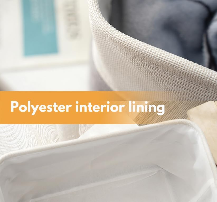 [3-Pack] Large Nursery Storage Baskets,H HOME-MART Foldable Storage Basket Storage Open Basket Bin Set (Small-3 Pack-31*21*16Cm) image number 2