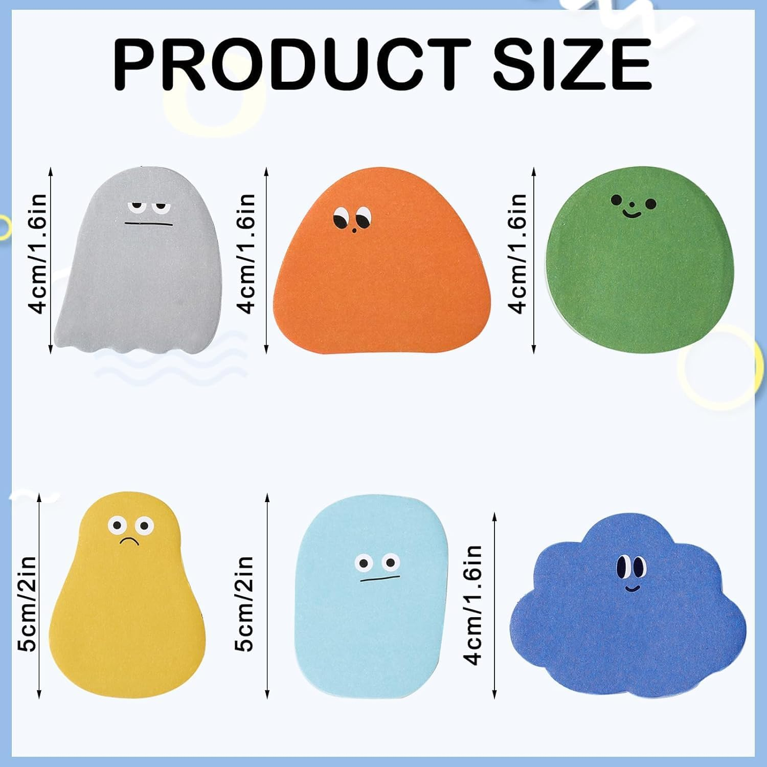 6 Packs180Pcs Cute Sticky Notes Cartoon Self Adhesive Memo Pads Memo Page Markers Self-Stick Markers Flags Writable Index Tabs Message Reminders image number 2