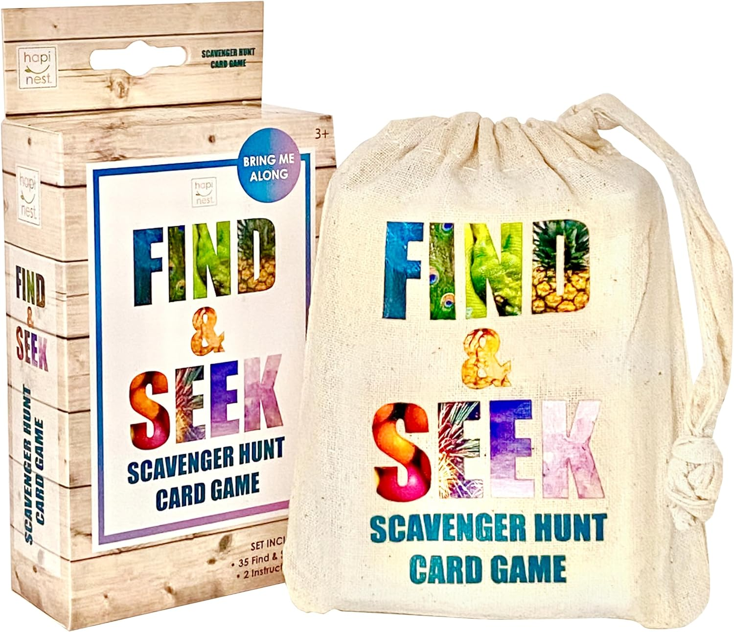 Hapinest Find and Seek Scavenger Hunt Outdoor Indoor Card Game for Kids, Beach Edition