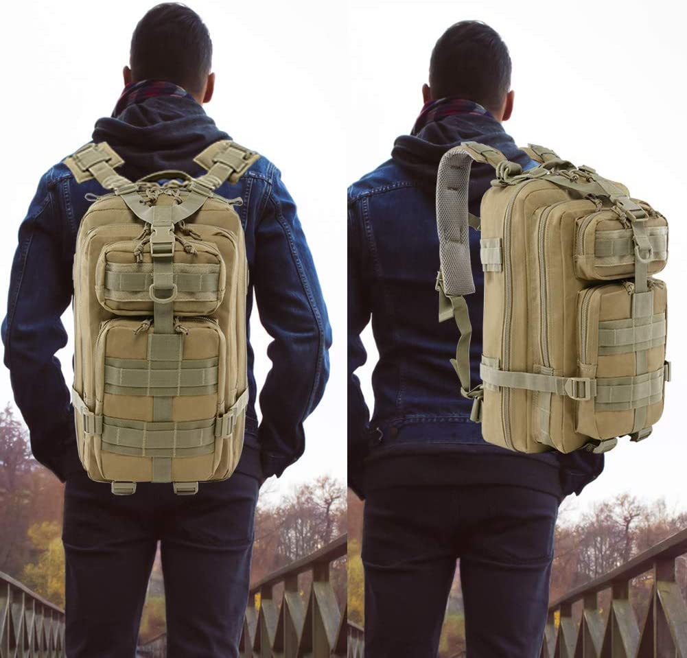 ROARING FIRE Military Tactical Assault Backpack, EDC Outdoor Backpack, Trekking Backpack, 30L Army Rucksack Molle Pack, Go Bag, Get Home Bag for EDC, Tactical Use, Camping, Hiking