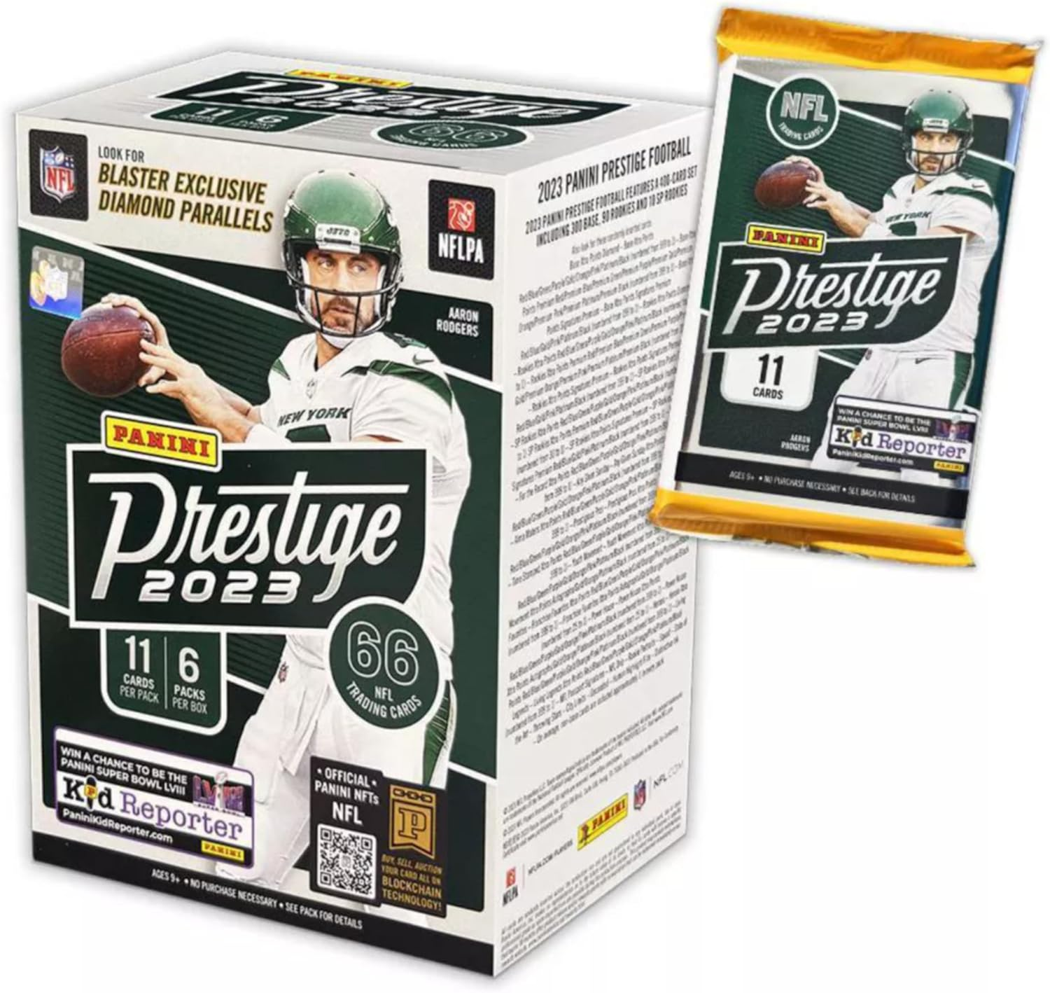 2023 Panini Prestige Football Trading Card Blaster - 66 Football Cards - Look for Rookies of CJ Stroud, Anthony Richardson, Will Levis, Bryce Young, and More! image number 2