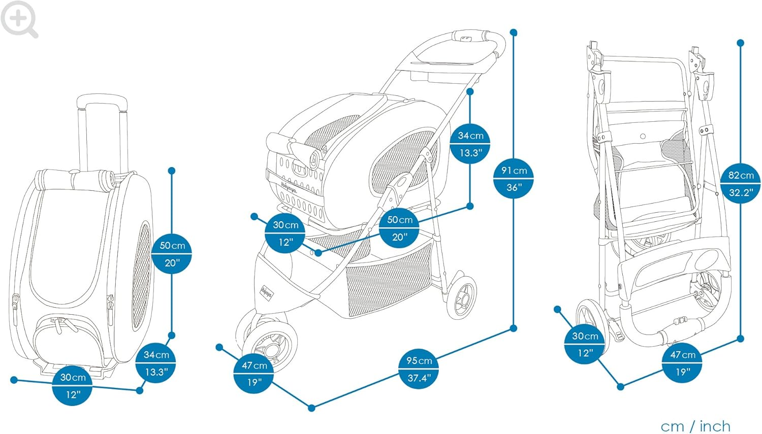 Ibiyaya 5-In-1 Combo Pet Carrier, Chocolate image number 3