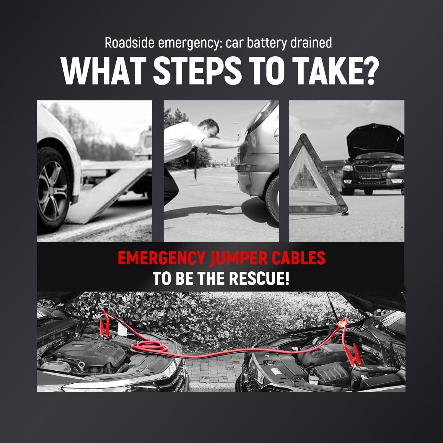 TOPDC Jumper Cables 2 Gauge 20 Feet 450Amp Heavy Duty Booster Cables with Carry Bag (2AWG X 20Ft) image number 4