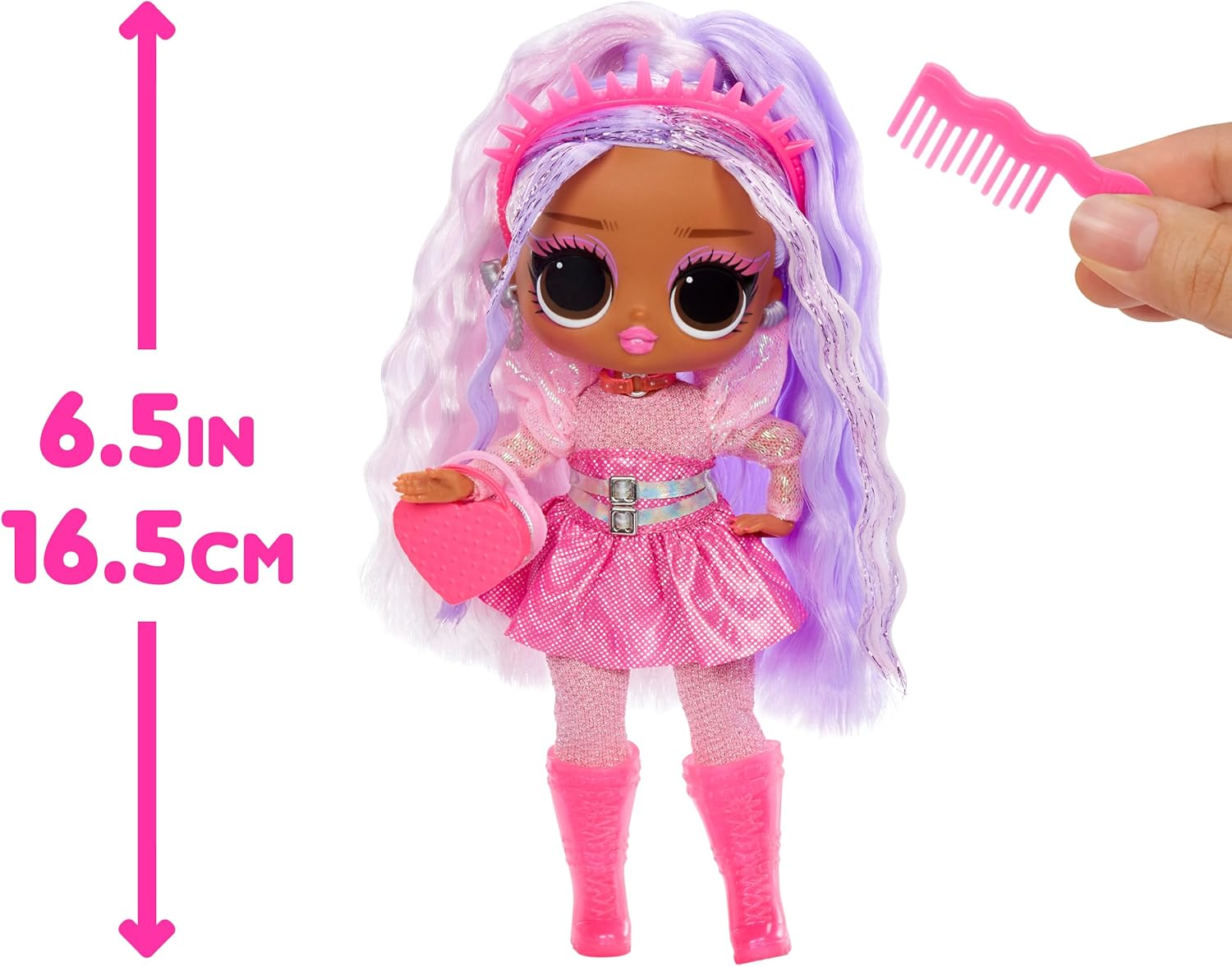 L.O.L. Surprise! Tweens Neon Pop Stars - Kitty K - 1 Fashion Doll, with Backlight Surprises and 10+ Pop Star Fashions and Accessories Including Retro Mic Stand, Ideal Present for Kids Ages 4+