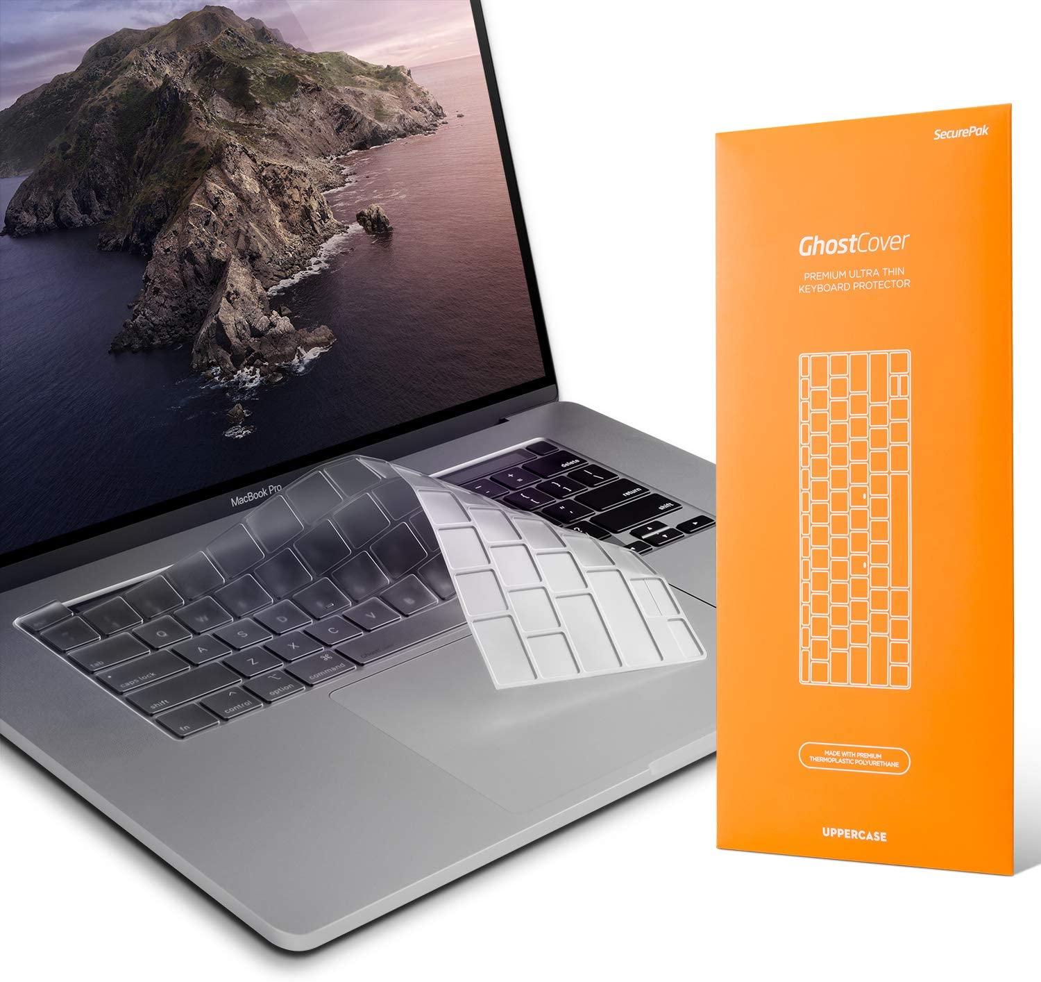 UPPERCASE Ghostcover Premium Ultra Thin Keyboard Cover Protector US Layout, Compatible with 2020 Macbook Pro 13" and 2019 2020 Macbook Pro 16" with Model Number A2338 A2289 A2251 A2141 M1 image number 5