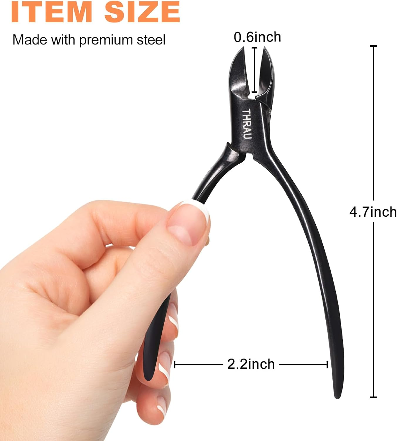 THRAU Toe Nail Clipper for Ingrown or Thick Toenails, Nail Cutter Podiatrist Toenail Trimmer for Manicure, Pedicure image number 4