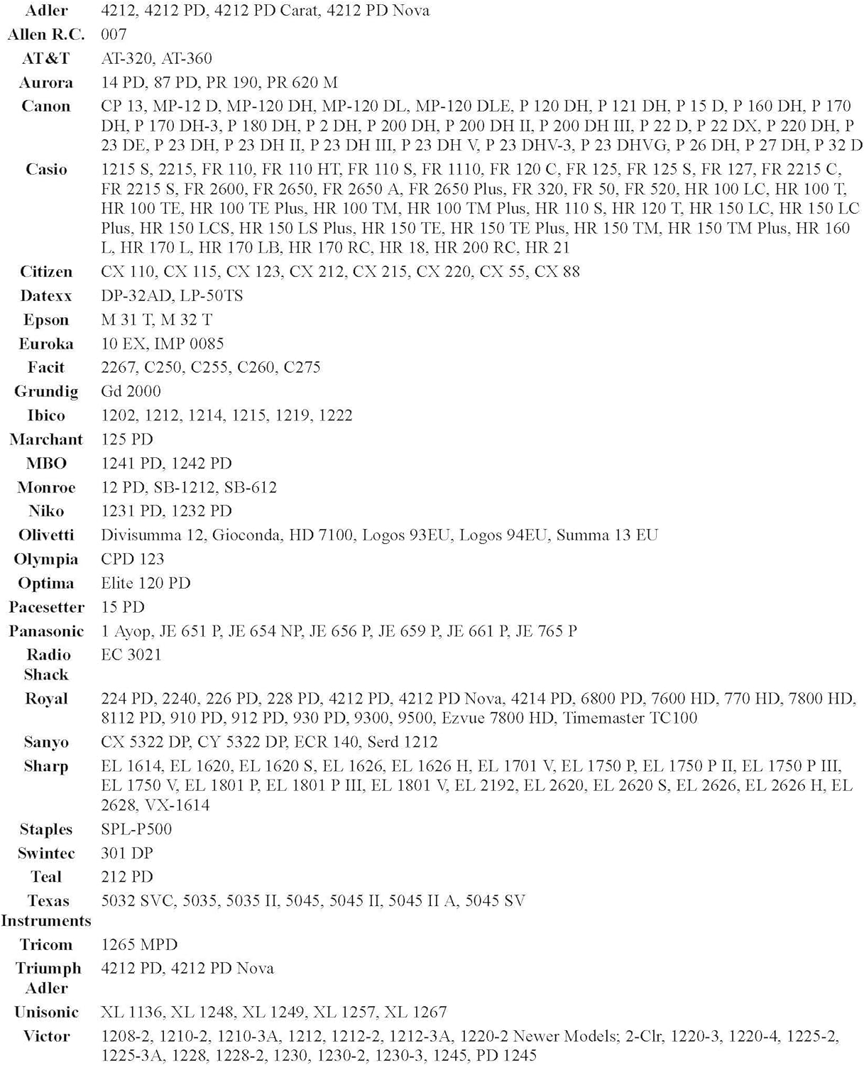 (3 Pack) Calculator Ink Roller Fits Sharp EL-1801V EL-1750V EL-1611V Casio HR-170RC HR-200RC HR-300RC Canon P23-DHV-3 and More Black/Red IR-40T CP-13 EA-772R Compatible/Replacement by COMPUMATIC image number 3