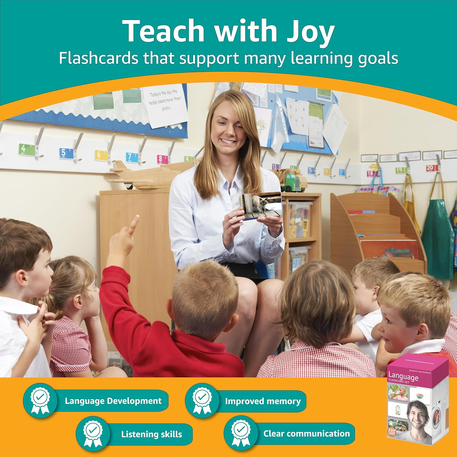 Language Flash Cards Set: Feelings and Emotions, Prepositions, Verbs, Categories & Go Togethers | Vocabulary Builder | Speech Therapy Materials | Autism Learning Materials | ESL Teaching Materials image number 1