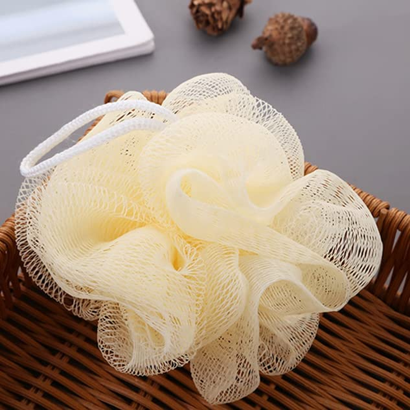 Bath Sponge Shower Loofahs Exfoliator Scrubber Ball (20G/Pcs) Mesh Pouf Bath Scrunchies Body Wash Puff (Set of 4) Random Color image number 2