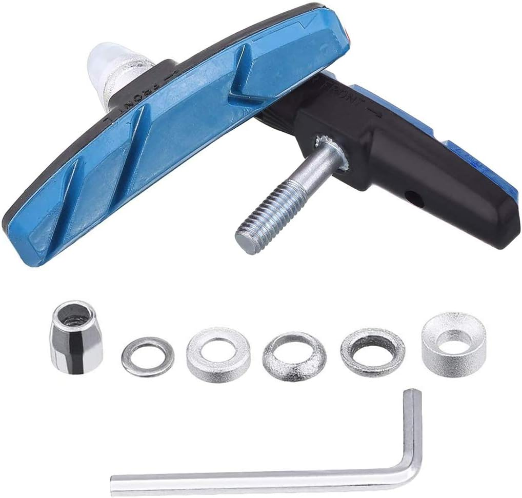 PLATTBK Bike Brake Pads 2 Pairs with Installation Tool No Noise Long 70Mm Rubber Durable V-Brake Pads for Mountain Bicycle image number 2